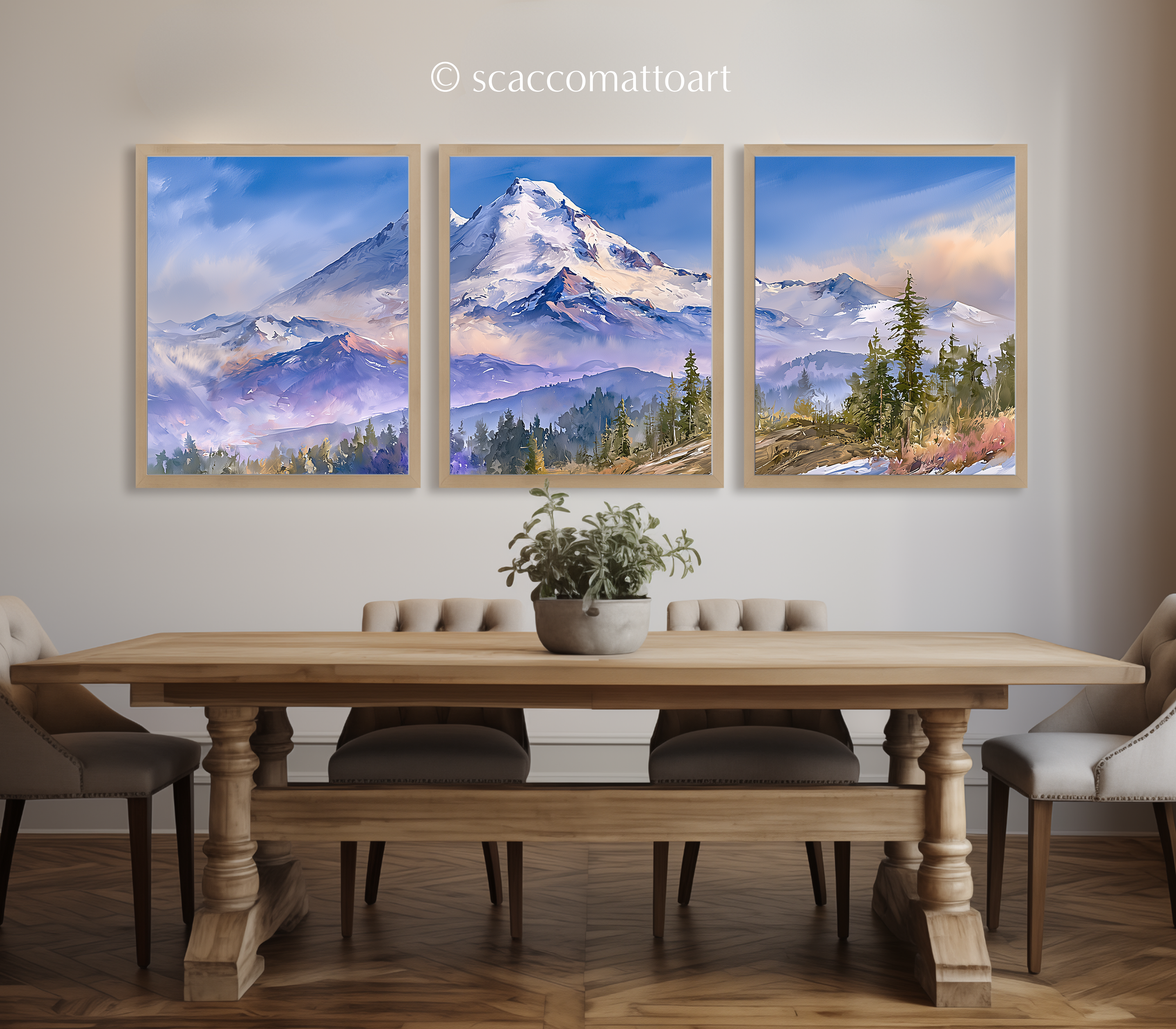 mount-baker-washington-mountain-panorama-watercolor-triptych-wall-art-set-of-3-alpine-prints-dining-room.webp
