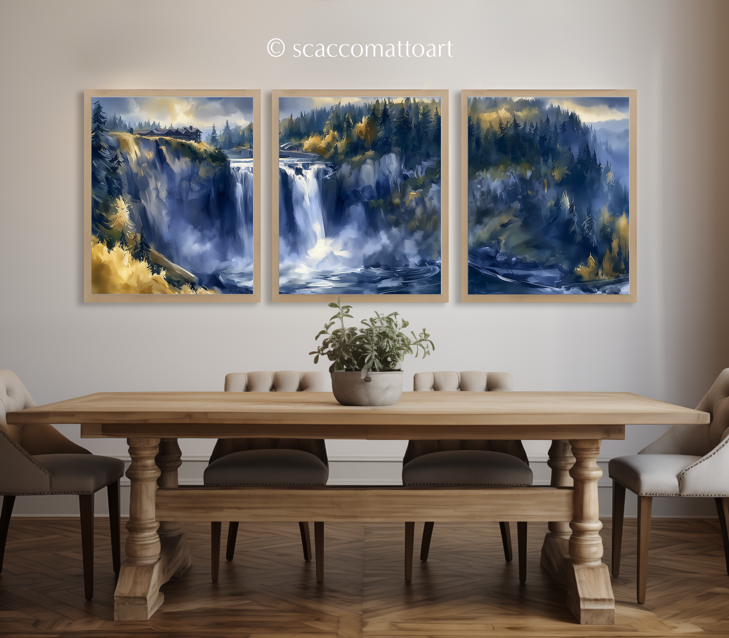snoqualmie-falls-washington-dramatic-waterfall-watercolor-triptych-wall-art-set-of-3-pacific-northwest-prints-dining-room.webp