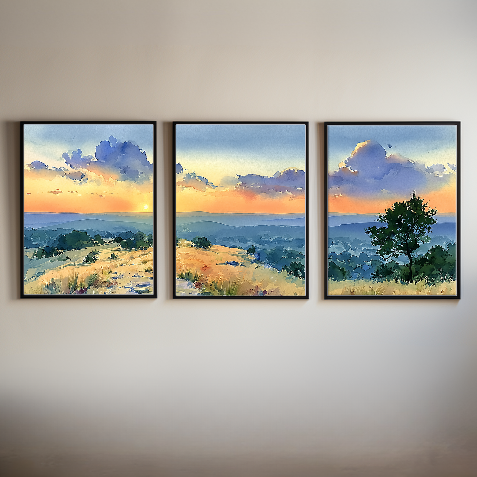 texas-hill-country-rolling-hills-watercolor-triptych-wall-art-main-thumbnail.webp