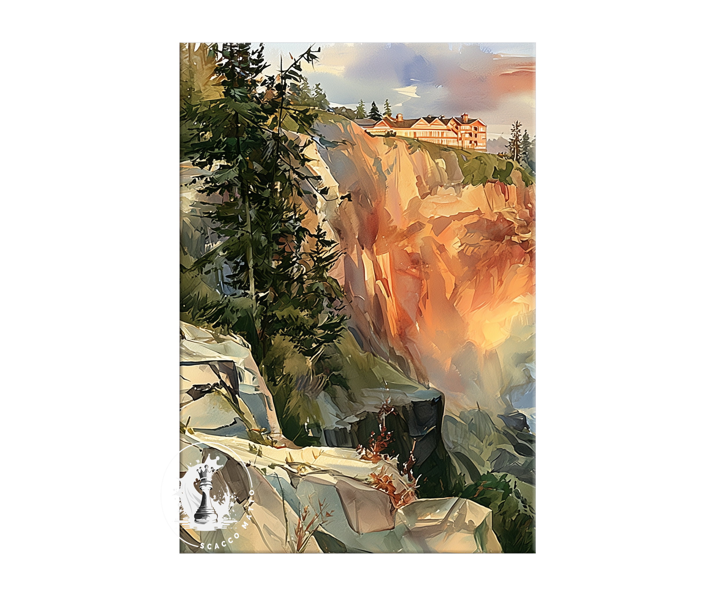 snoqualmie-falls-sunrise-watercolor-triptych-wall-art-set-of-3-washington-waterfall-prints-left-panel.webp