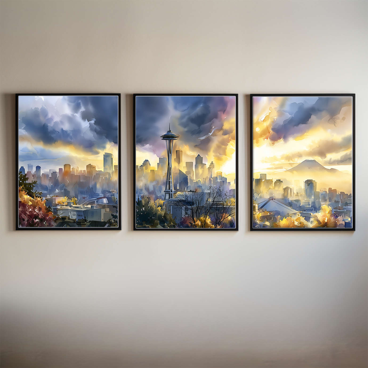 seattle-skyline-from-kerry-park-washington-watercolor-triptych-wall-art-set-of-3-cityscape-prints-main-thumbnail.webp