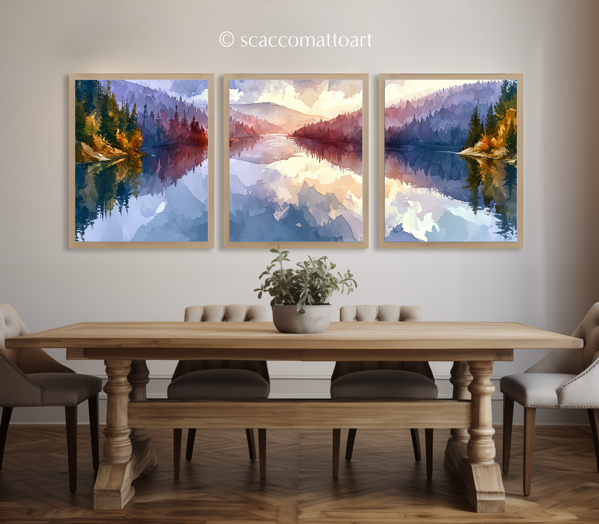 lake-champlain-vermont-watercolor-triptych-wall-art-dining-room.webp