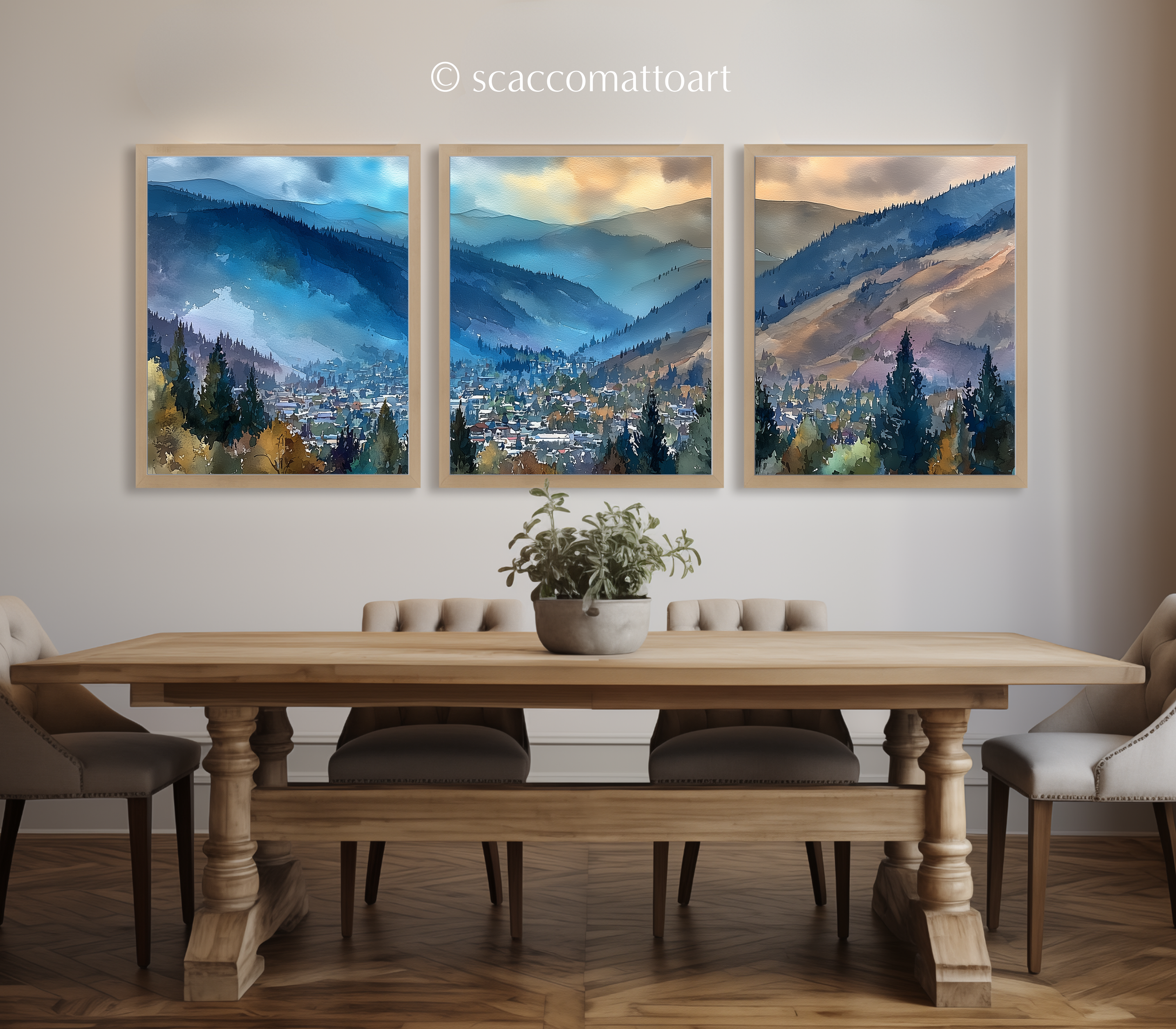 park-city-utah-ski-town-watercolor-triptych-wall-art-dining-room.webp