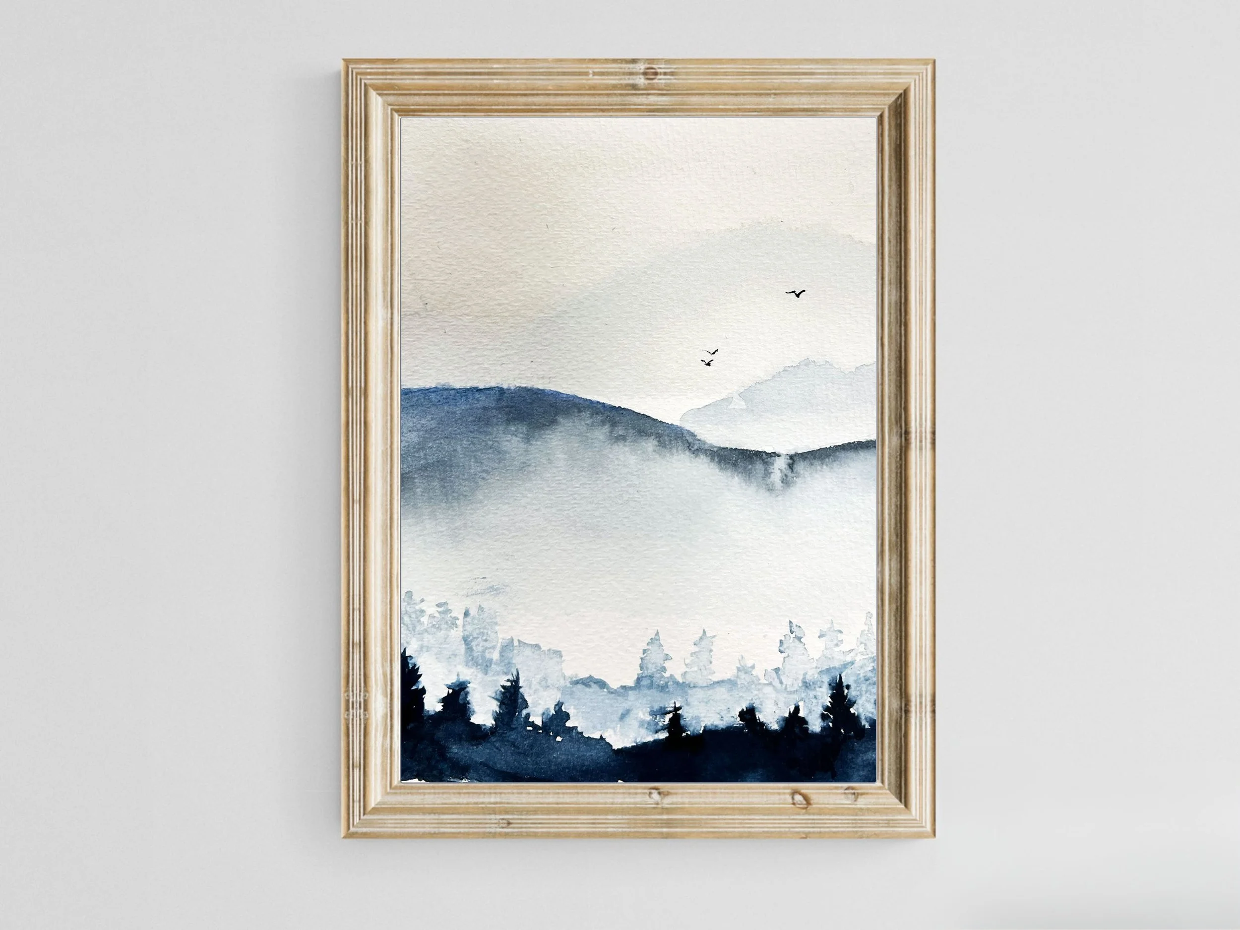 Indigo Forest - Original Watercolor - 5x7