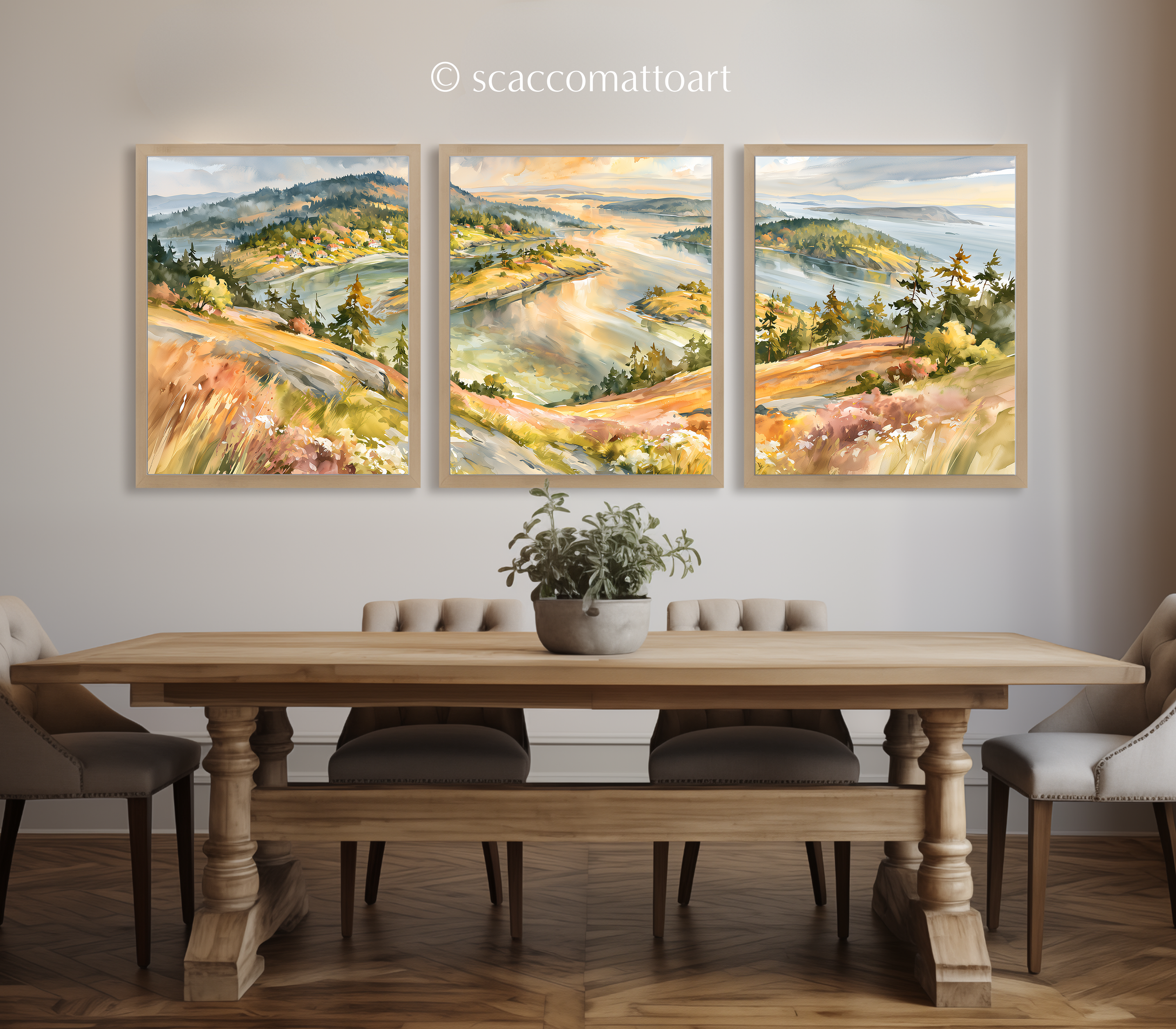 san-juan-islands-washington-coastal-watercolor-triptych-wall-art-set-of-3-island-prints-dining-room.webp