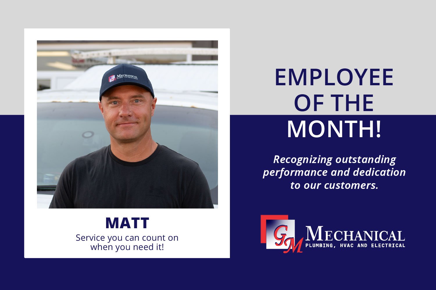 Behind the Panel: Getting to Know Matt, G.M. Mechanical's April Employee of the Month and Trusted Electrician