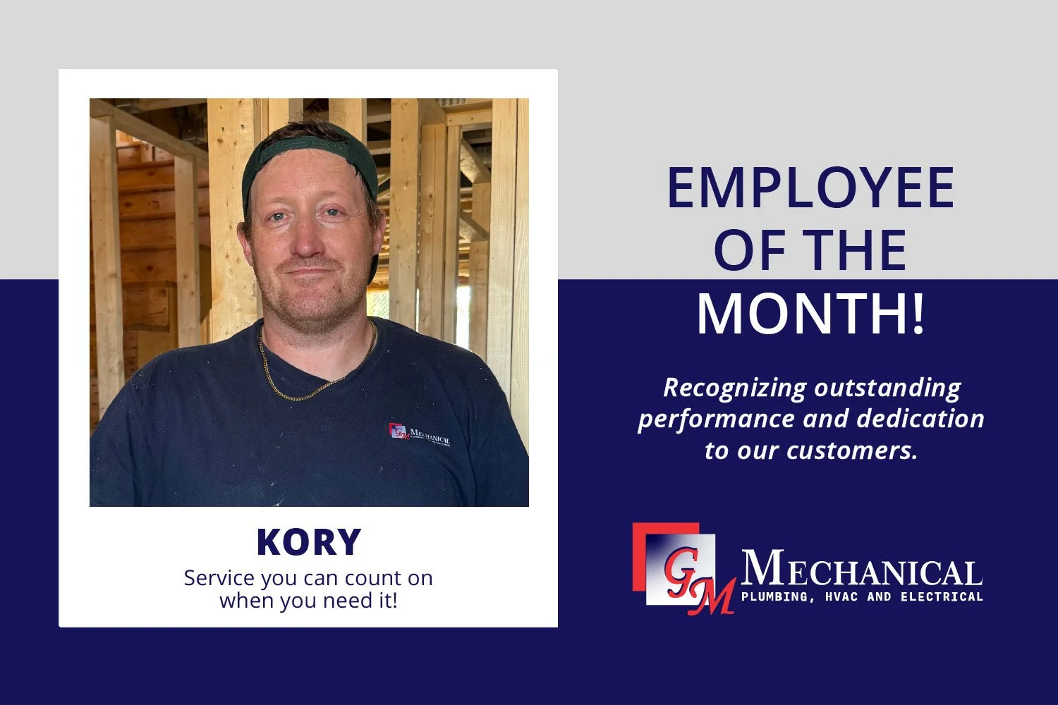 Meet Kory M: July Employee of the Month (Plumber/Gasfitter in Okotoks)