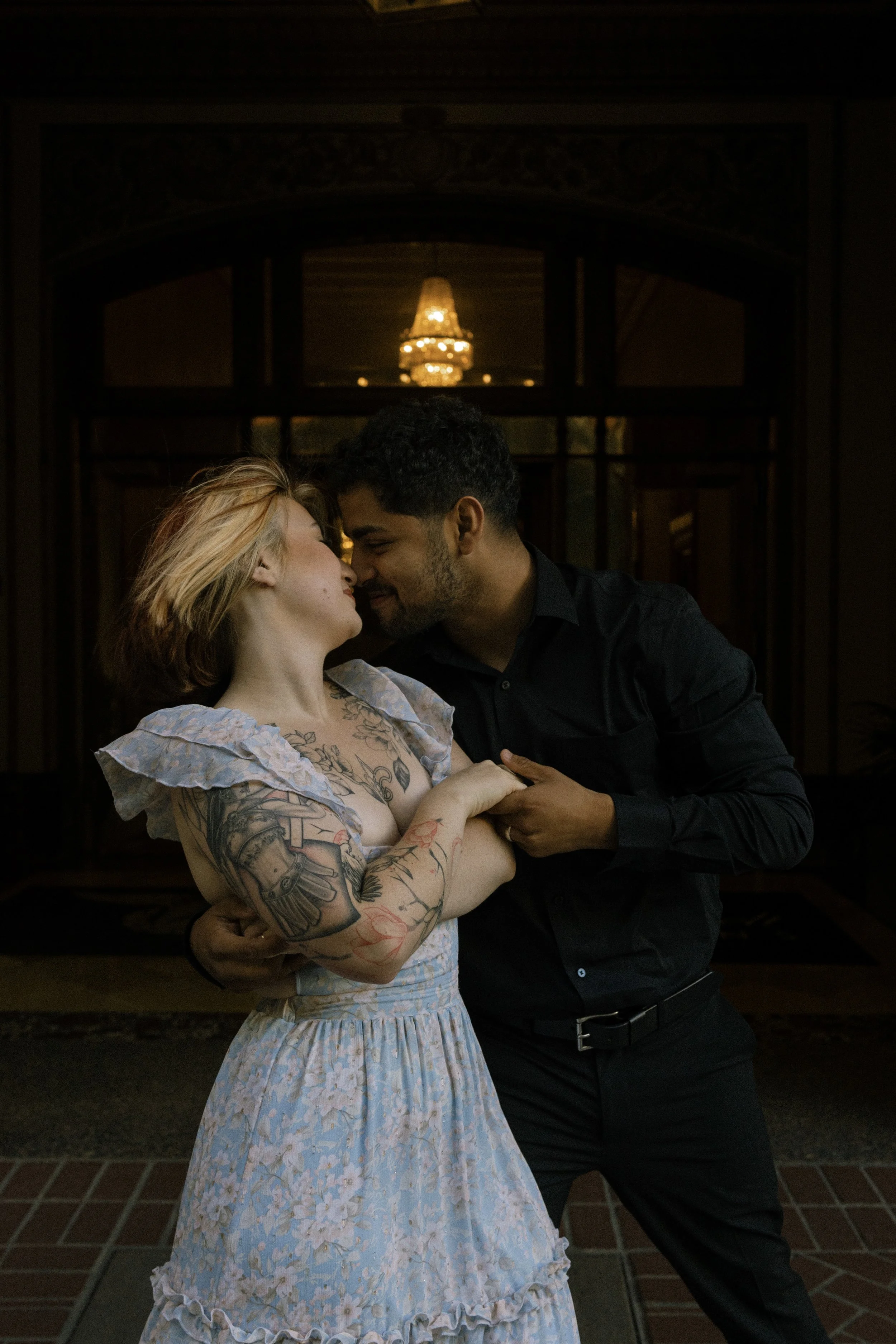 Sunset cinematic couples session in New Orleans, LA. 