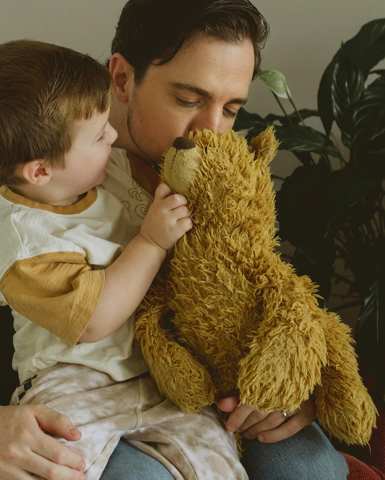 Beloved teddy bear documented during in-home family photos in New Orleans.