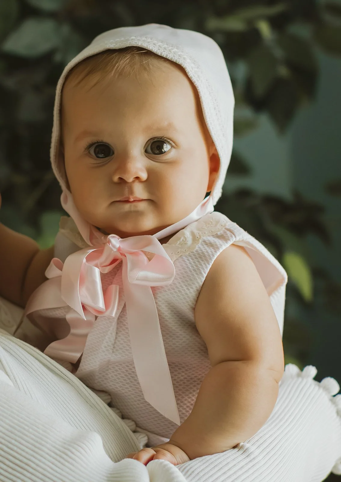 Baby portrait during a relaxed New Orleans family photography session at home.