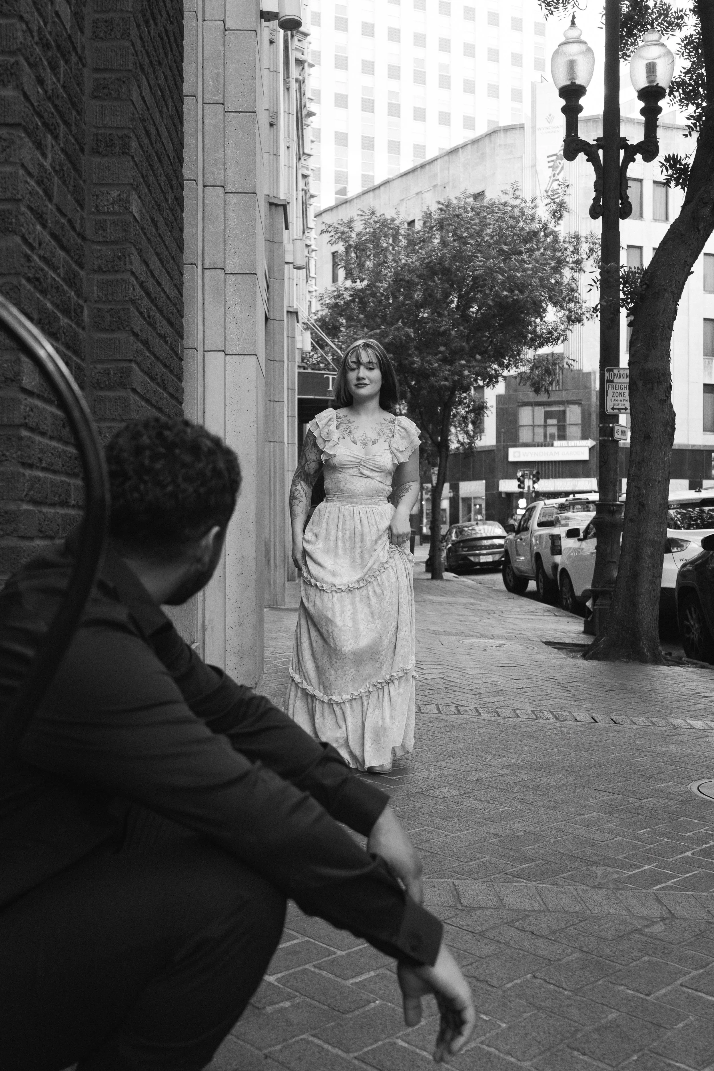 A romantic moment between the couple in downtown NOLA.