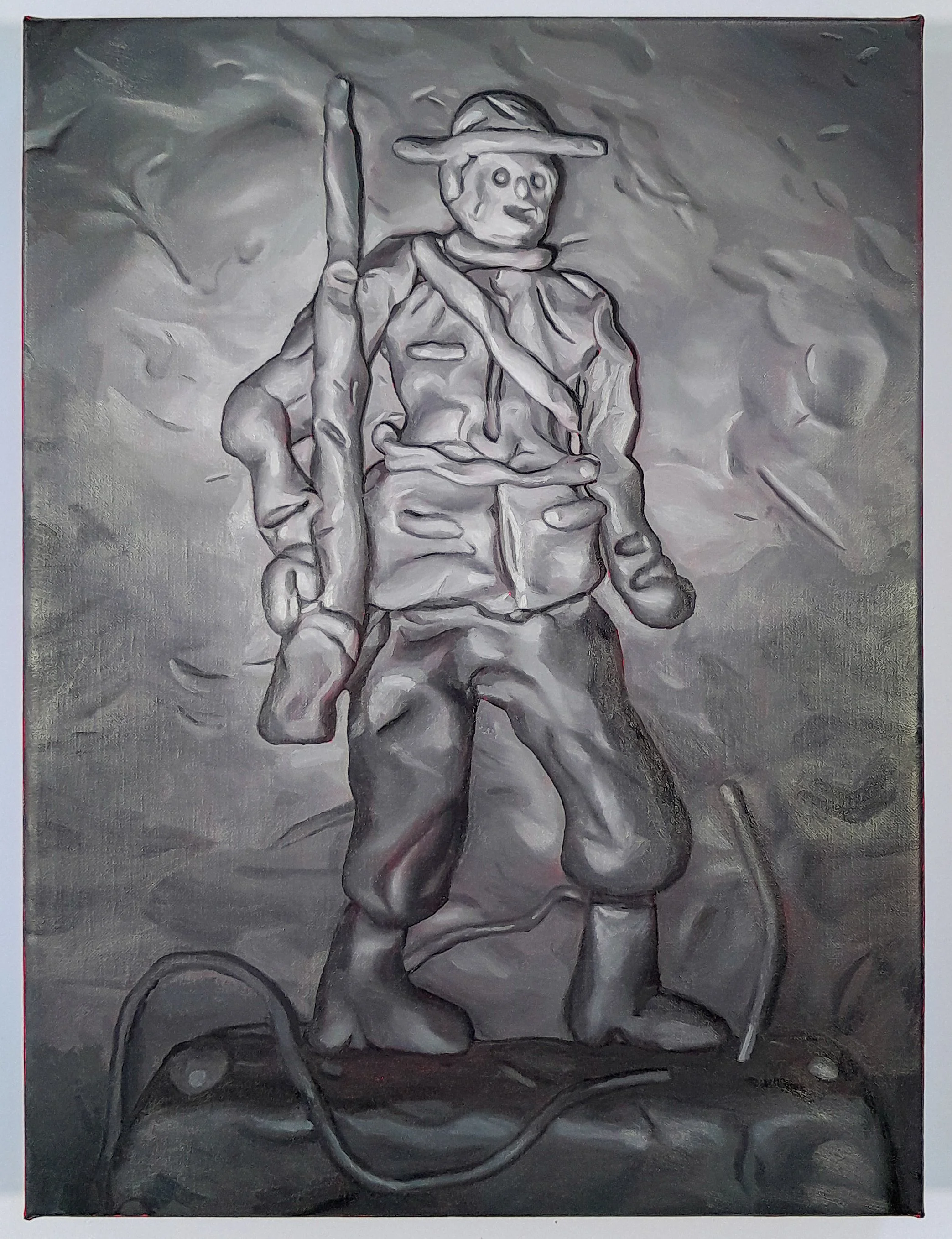 Shell Shocked, 2025, Oil on linen, 16 x 12 in