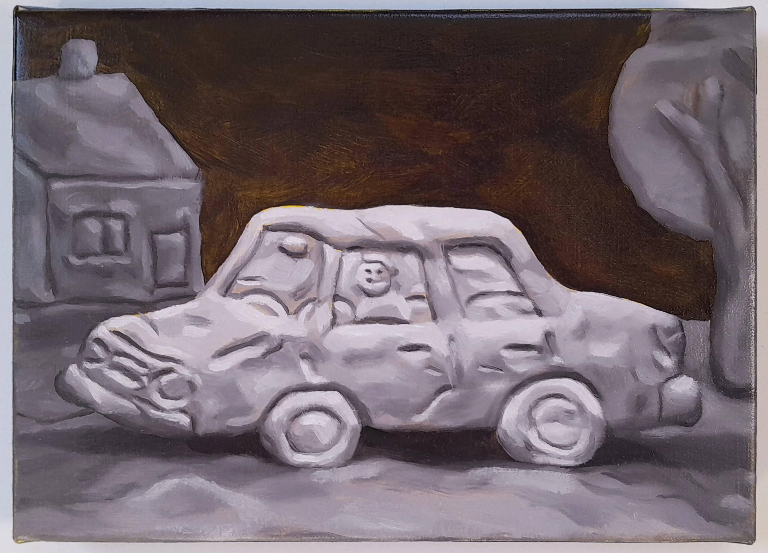 Driving Home, 2024, Oil on linen, 5 x 7 inches