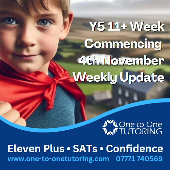 Y5 11+ Week Commencing 4th November -Weekly Update