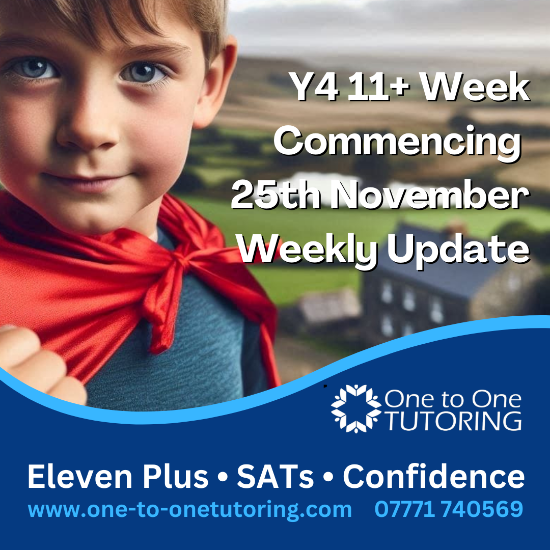 Y4 11+ Week Commencing 25th November - Weekly Update