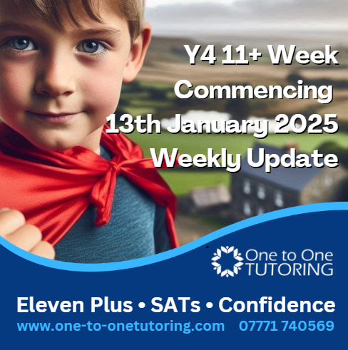 Y4 11+ Week Commencing 13th January - Weekly Update
