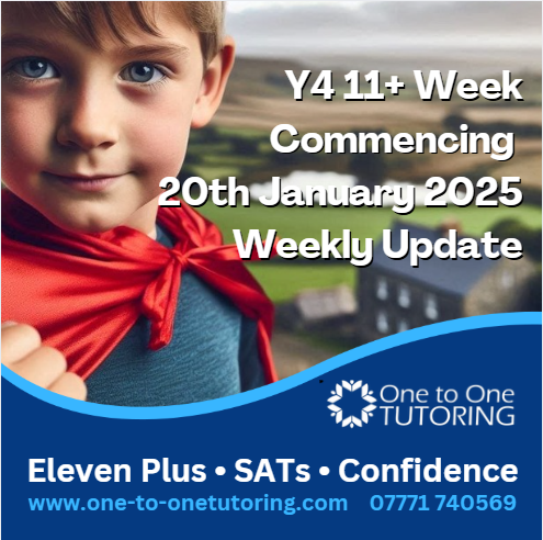 Y4 11+ Week Commencing 20th January - Weekly Update