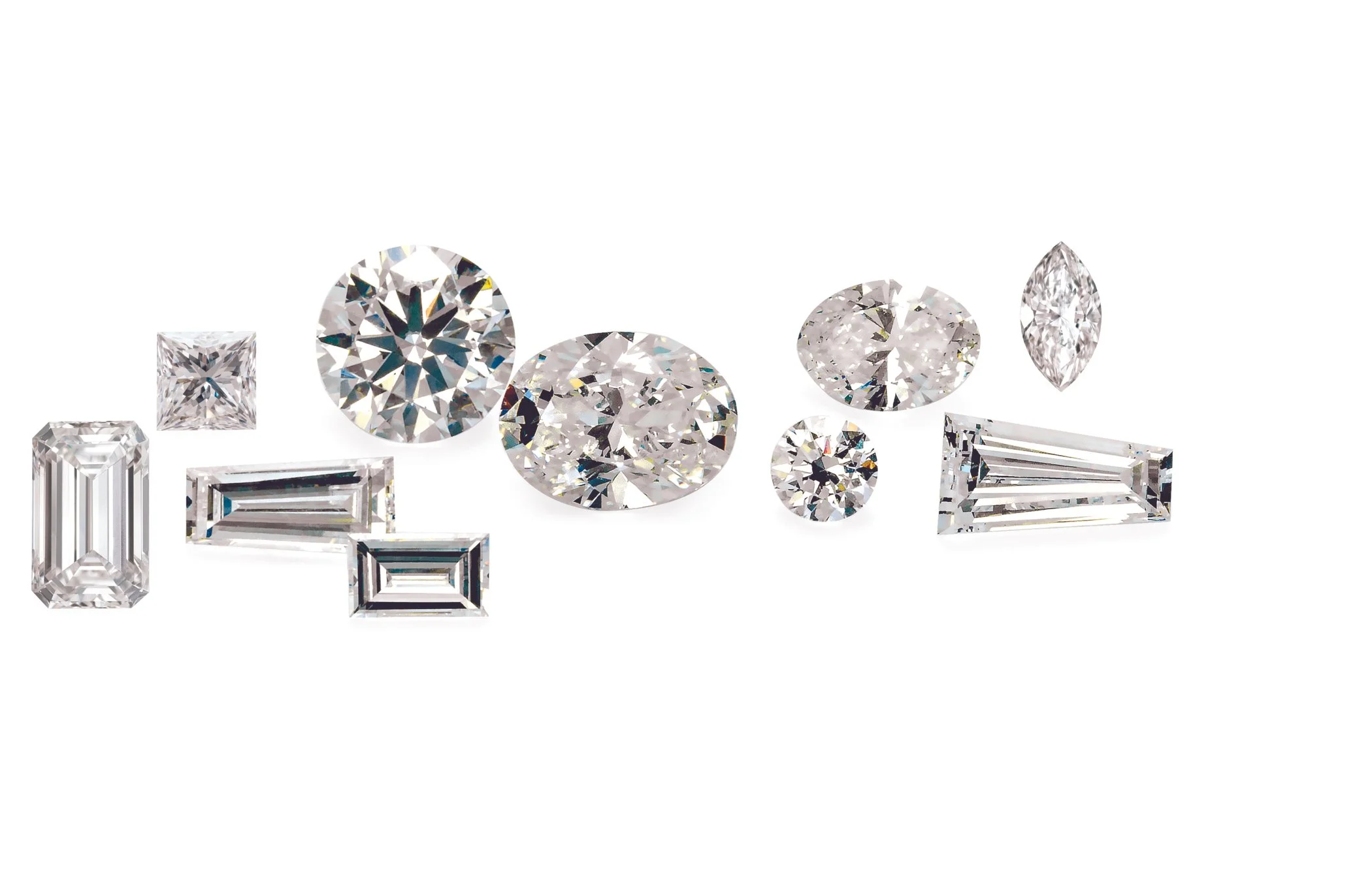 lab grown and natural diamonds in special shapes