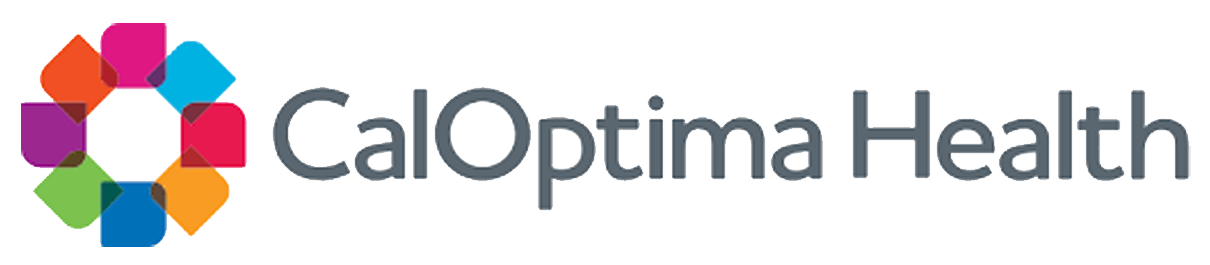CalOptima Health logo with a multicolored circular symbol and gray text.