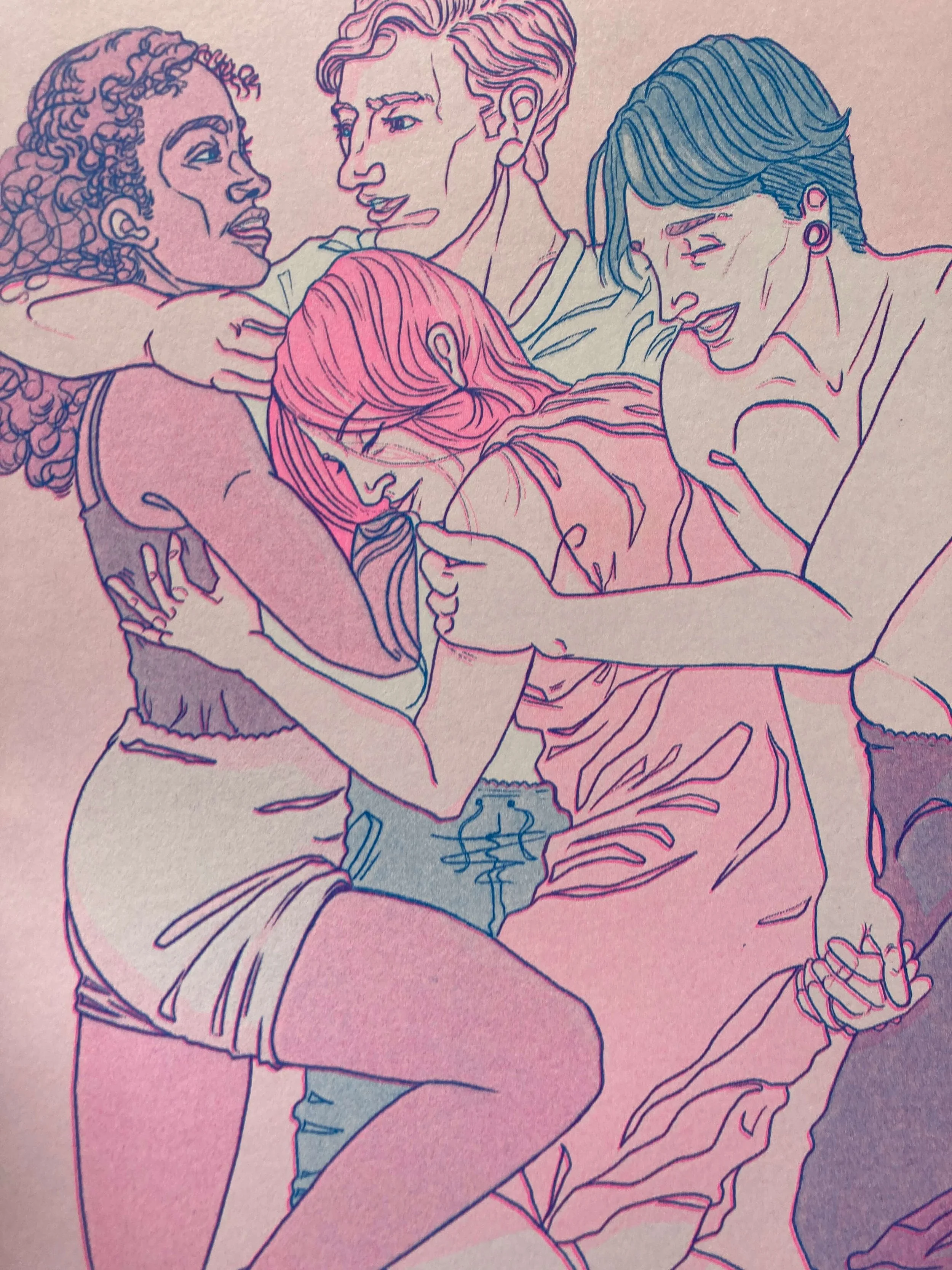 Polyamorous Lovers card print A3 (unframed)