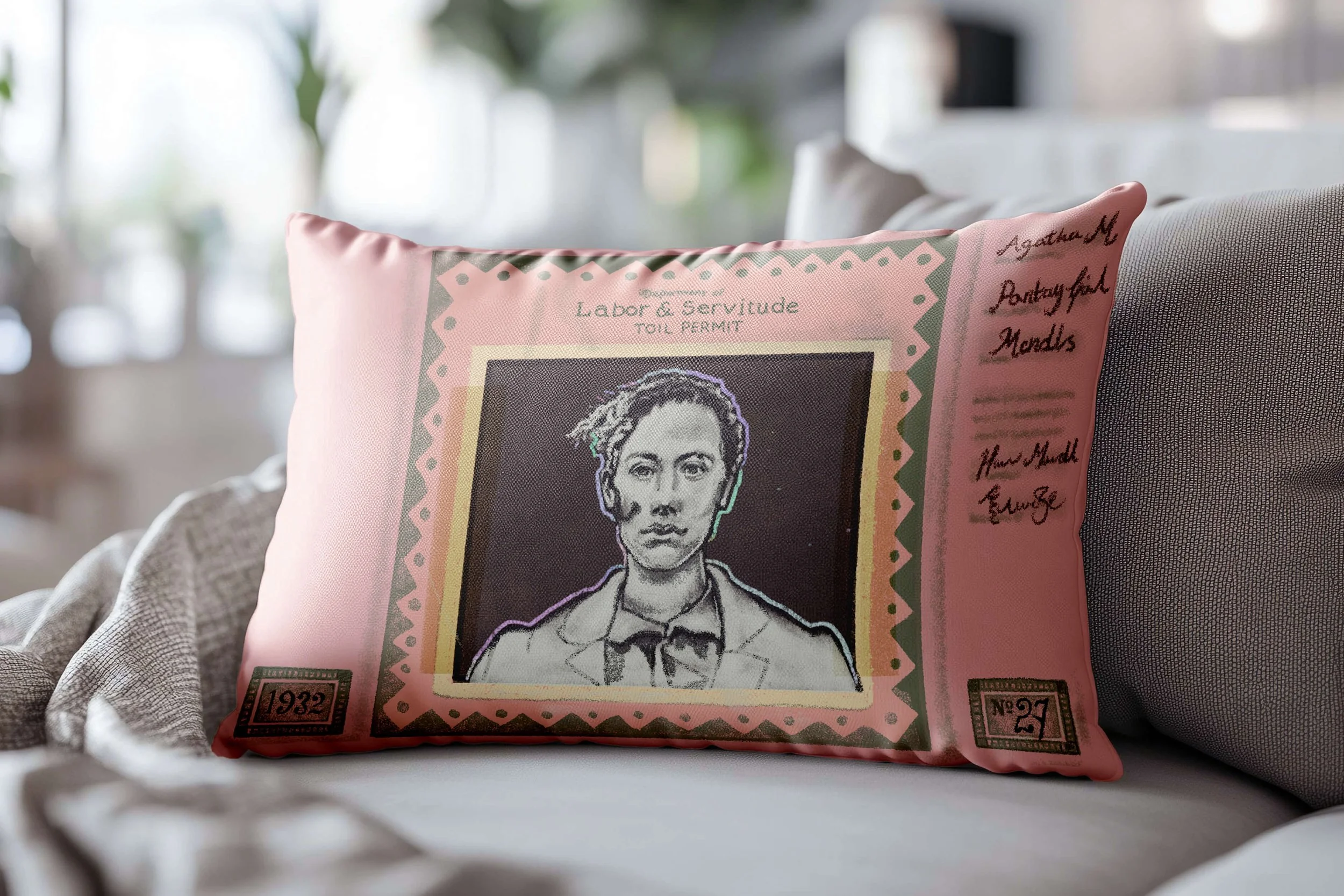 Wes Anderson The Archives objects illustrated by Klaus Pierhotski pillow cushion