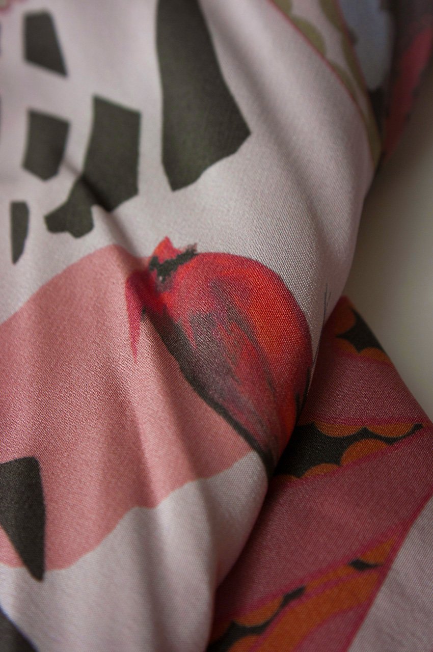 silk scarf surface design illustrated by Klaus Piechocki genderqueer trans transgender pride LGBTQIA