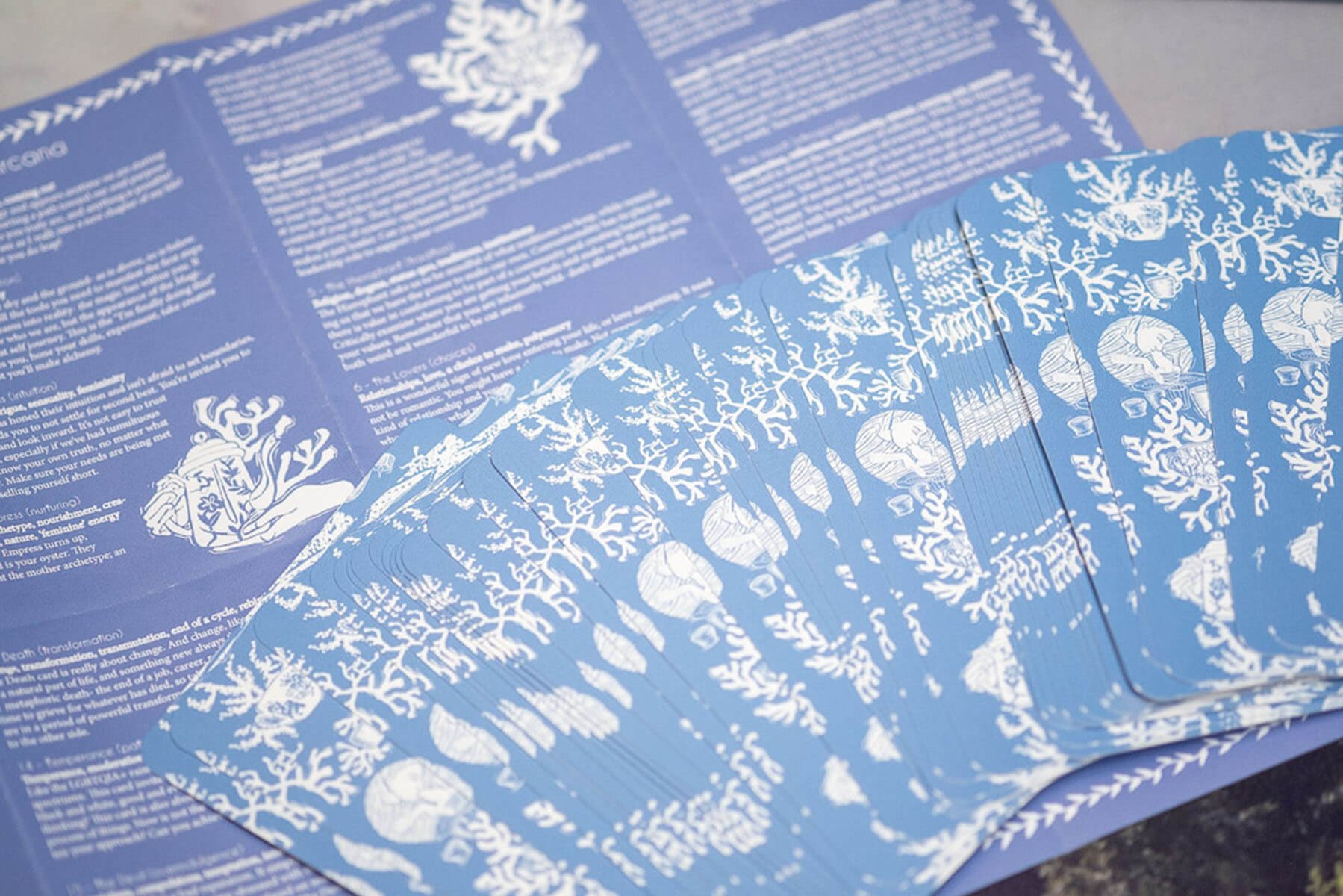 The Hierophanies tarot deck: an 81 card vividly illustrated deck with an LGBTQ+ focus., illustrated by Klaus Piechocki.
