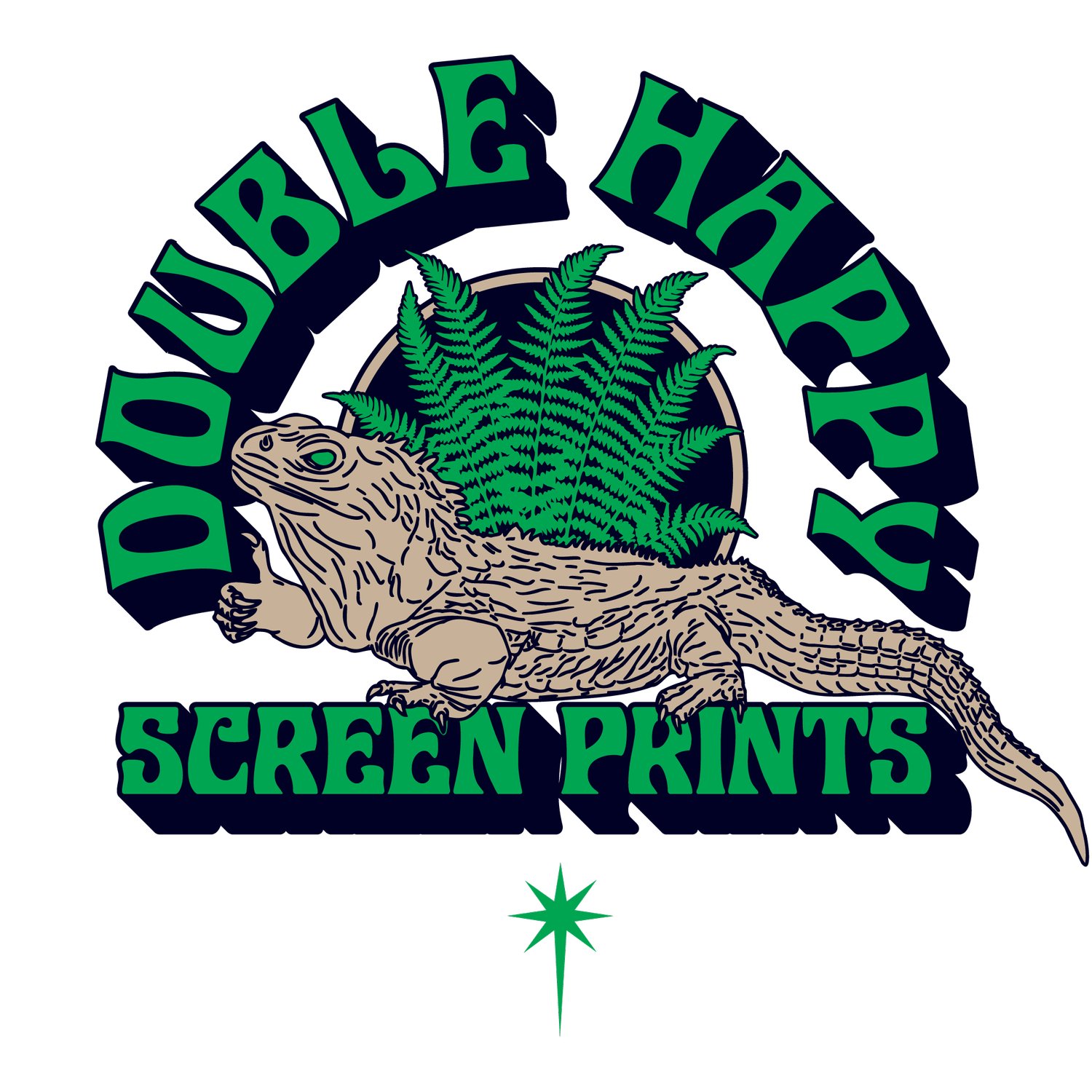 Double Happy Screen Prints