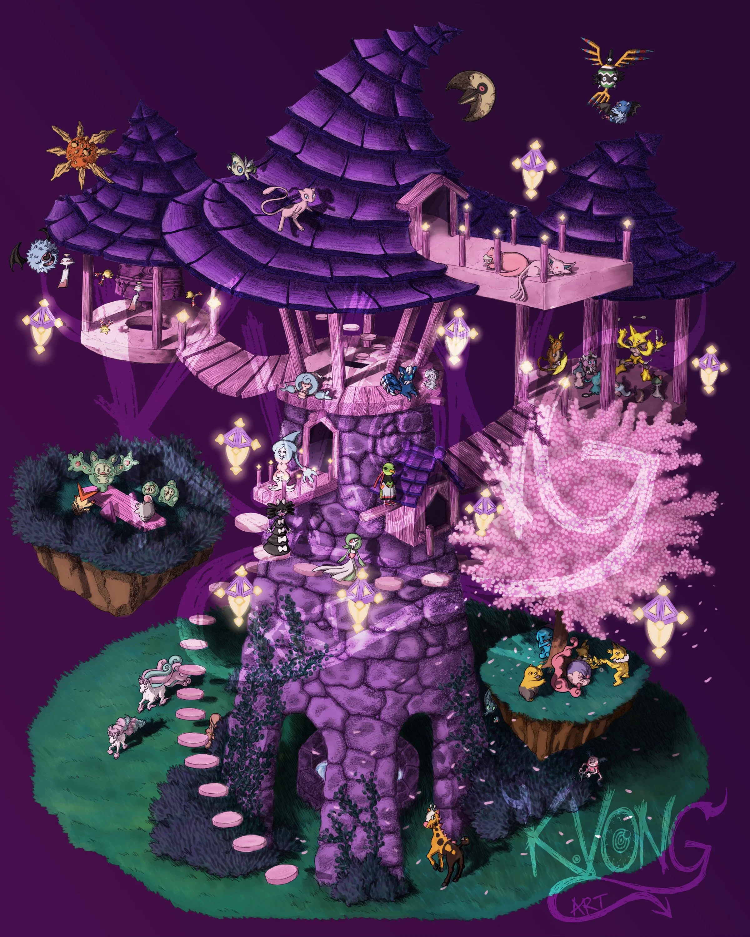 Psychic Pokemon Floating Tower 2022