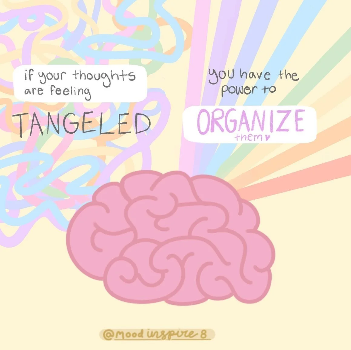when you are feeling anxious, and your thoughts are going 1,000,000 miles an hour, slow down and try to organize your thoughts💗 this allows you to identify what is causing you so much anxiety⭐️ after calming yourself down with breathing exercises or