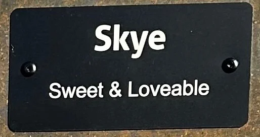 Memorial Garden - Two lines of text