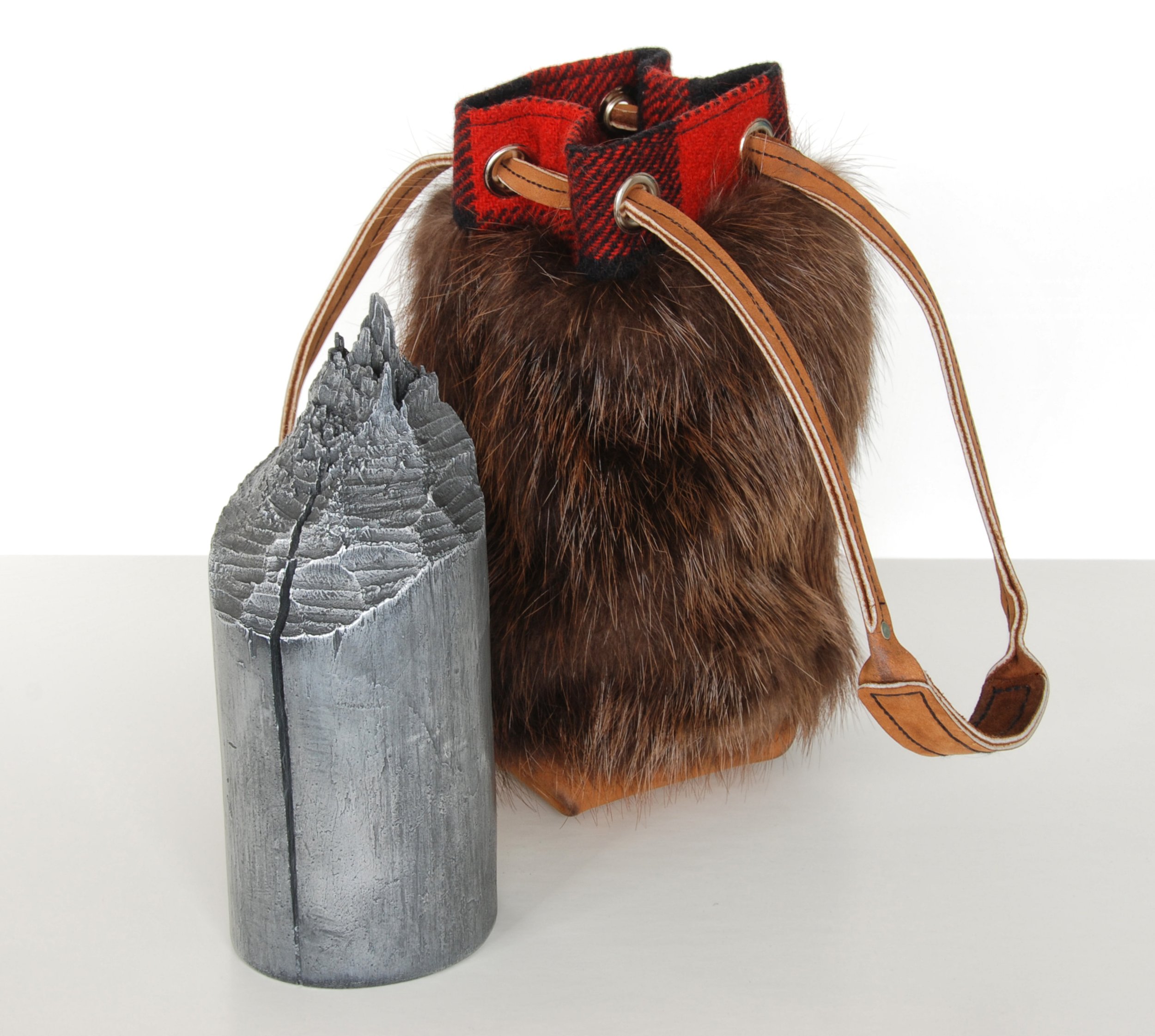 Projet Barrage, Lost wax aluminium Cast & Upcycled Fur, Limited Edition, 2012