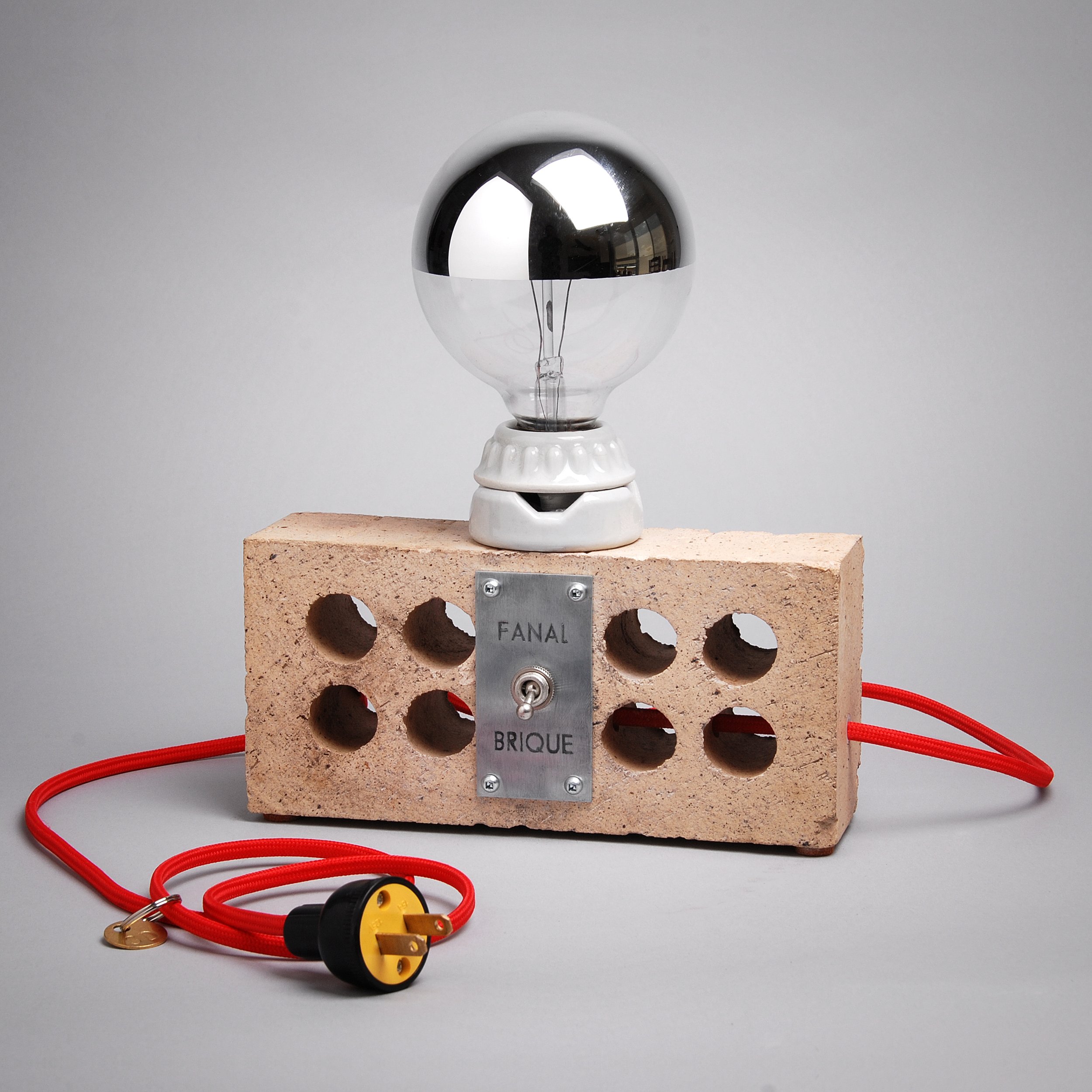 Brique et Fanal, Upcycled material lamp, limited edition, 2011