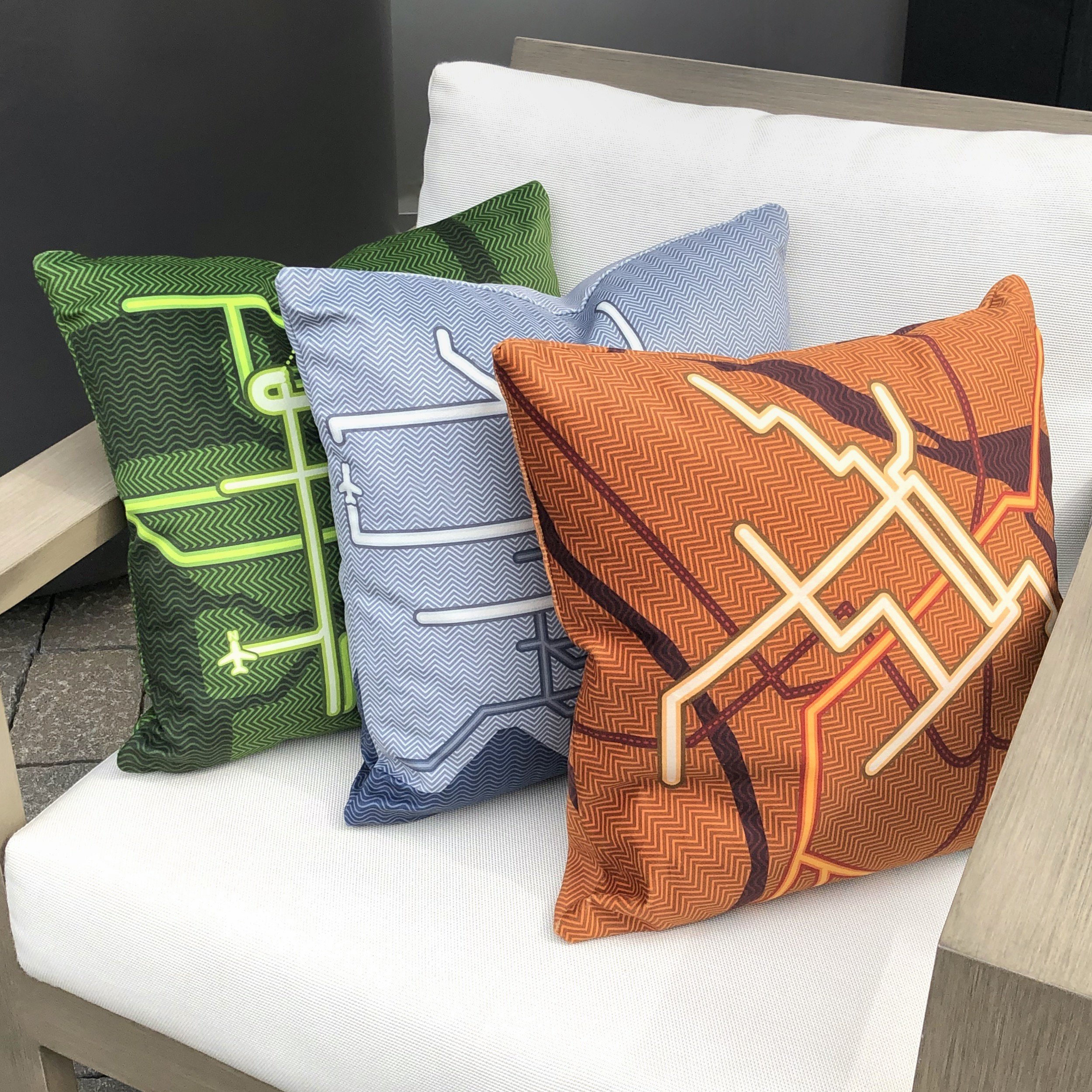 Metro Cushion, Digitally printed fabric, 2022