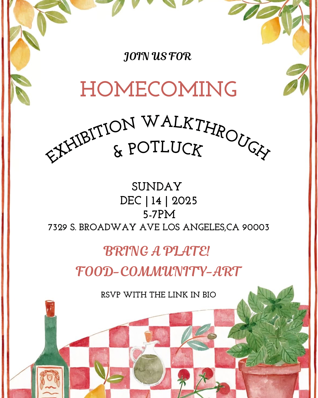 Join us! 
Sunday December 14, 2025
5-7 pm