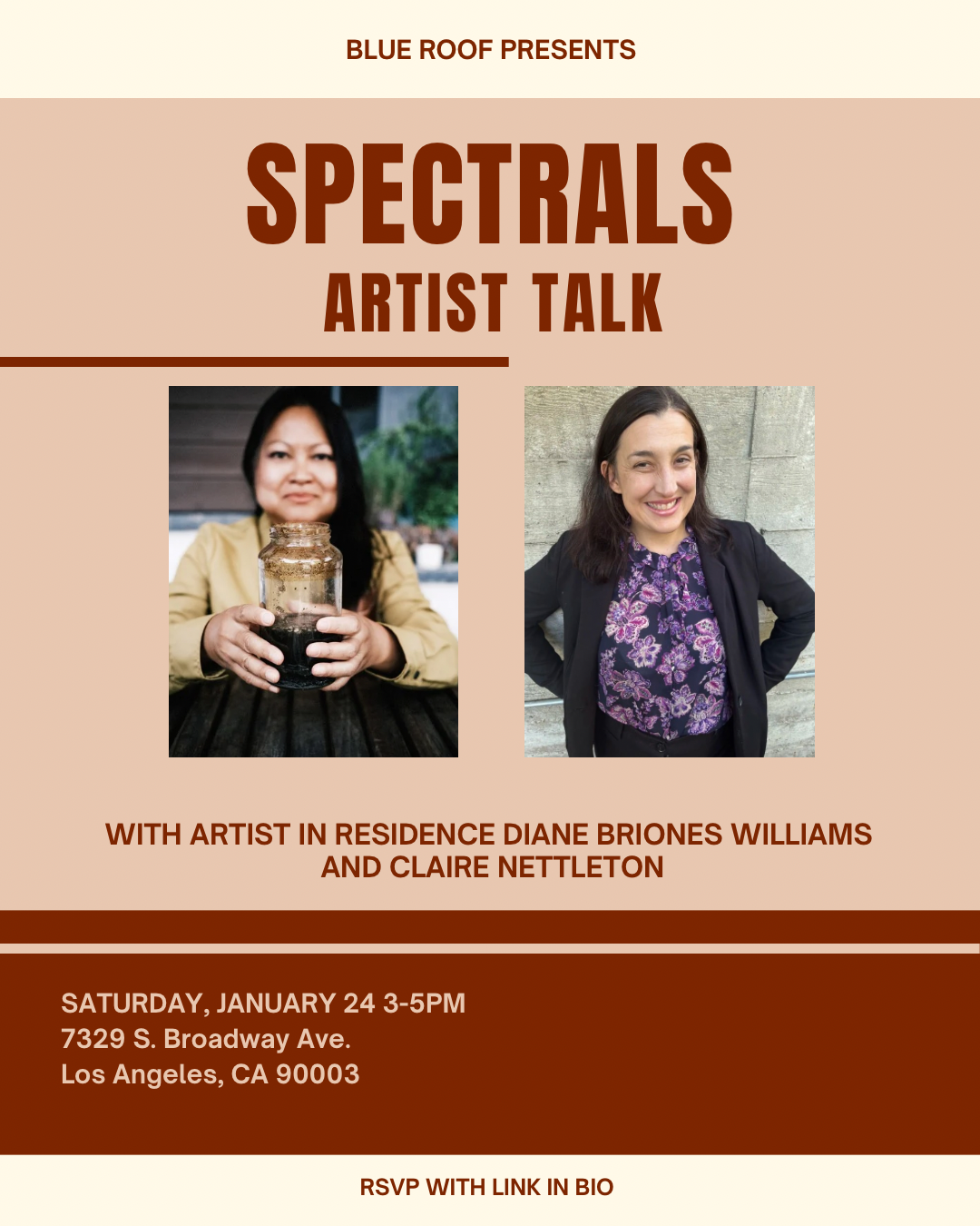 RSVP to Diane Briones Williams Artist Talk alongside Claire Nettleton