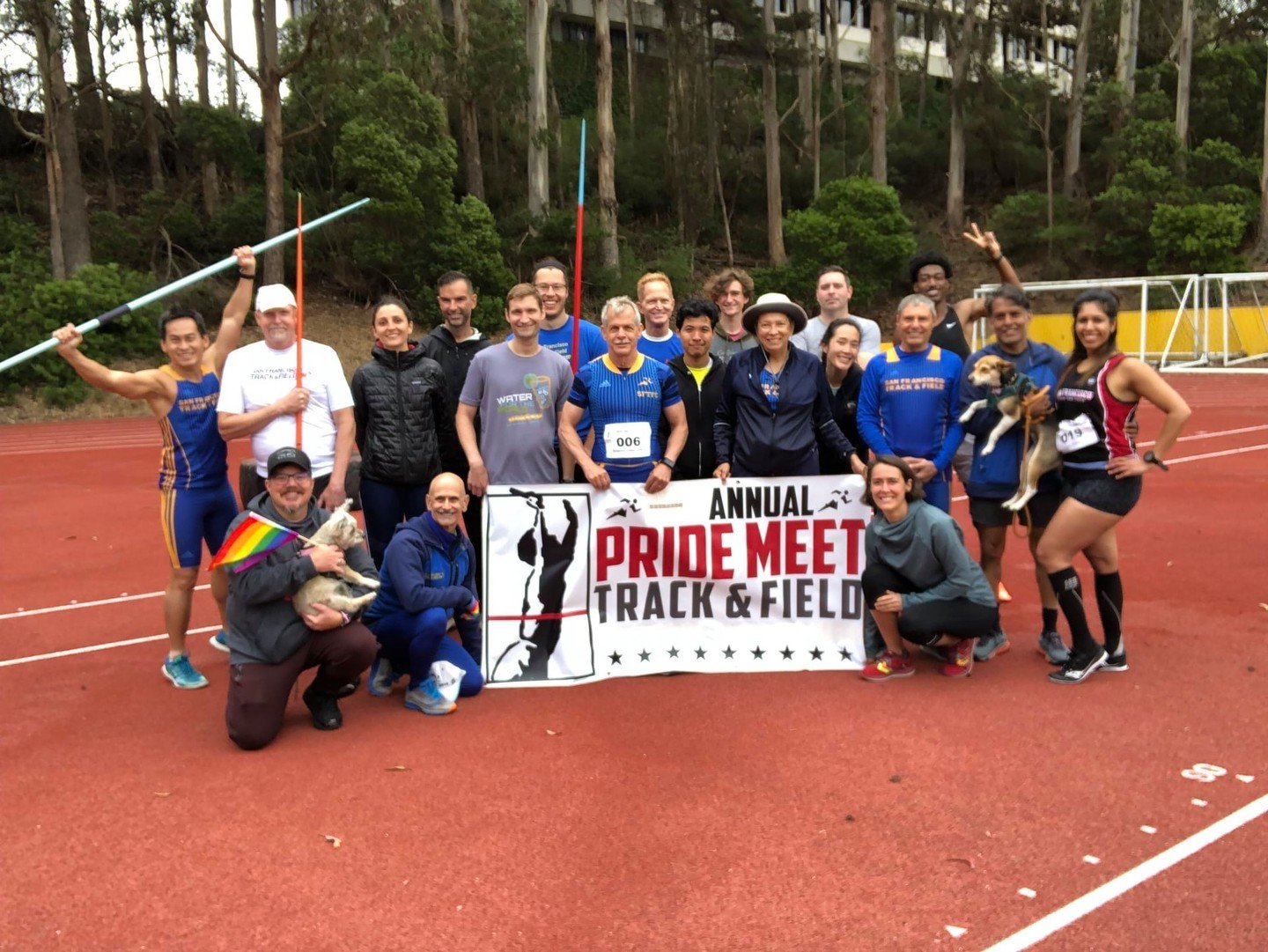 Our annual Pride Meet is on Saturday June 17th! Pride Meet is USATF-sanctioned track and field meet designed to provide athletes of all sexual orientations and gender identities with an opportunity to compete together in a welcoming environment.

We 