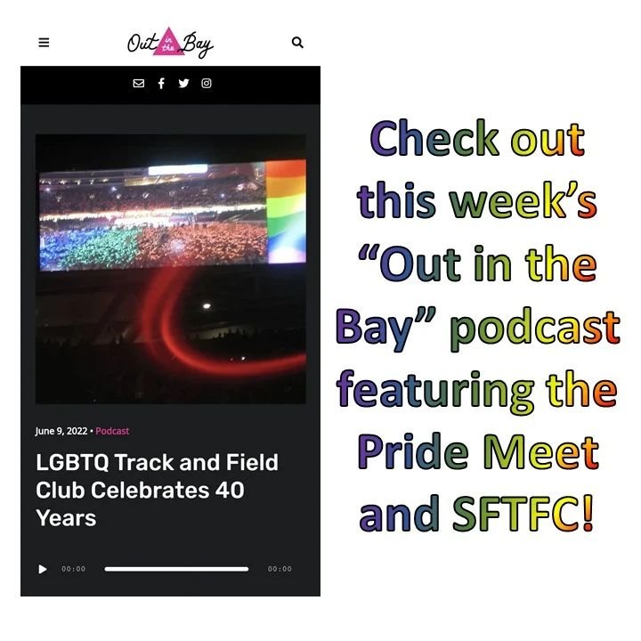 So excited that @pridemeetsf was featured on this week's @outinthebaysf podcast! Listen to learn more about the founding of the @sftrackandfield club 40 years ago, as told by one of our founding (and still very active!) members Rick @guynsf, and what