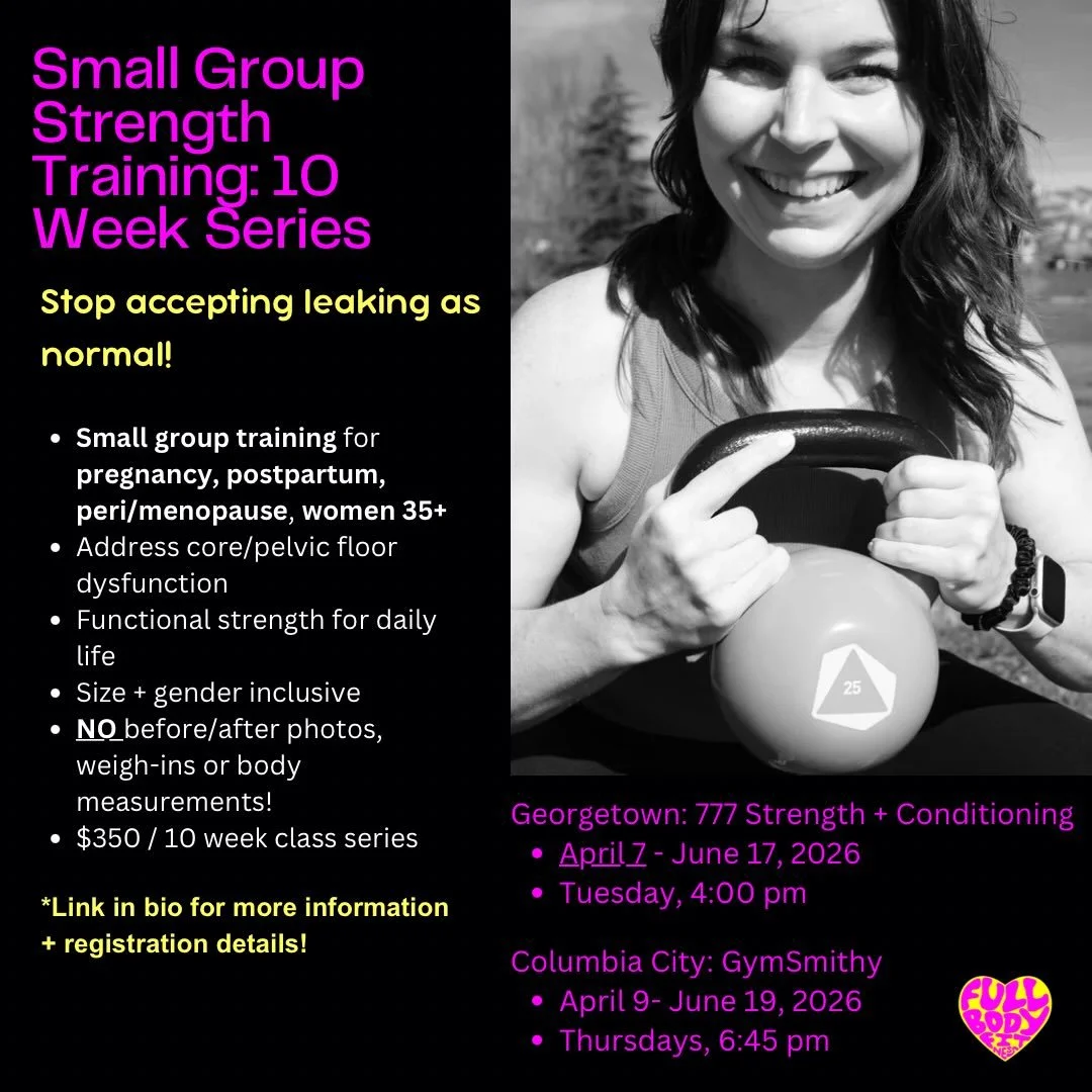 Small group strength training classes are starting in April! See link in bio for details! 🩷