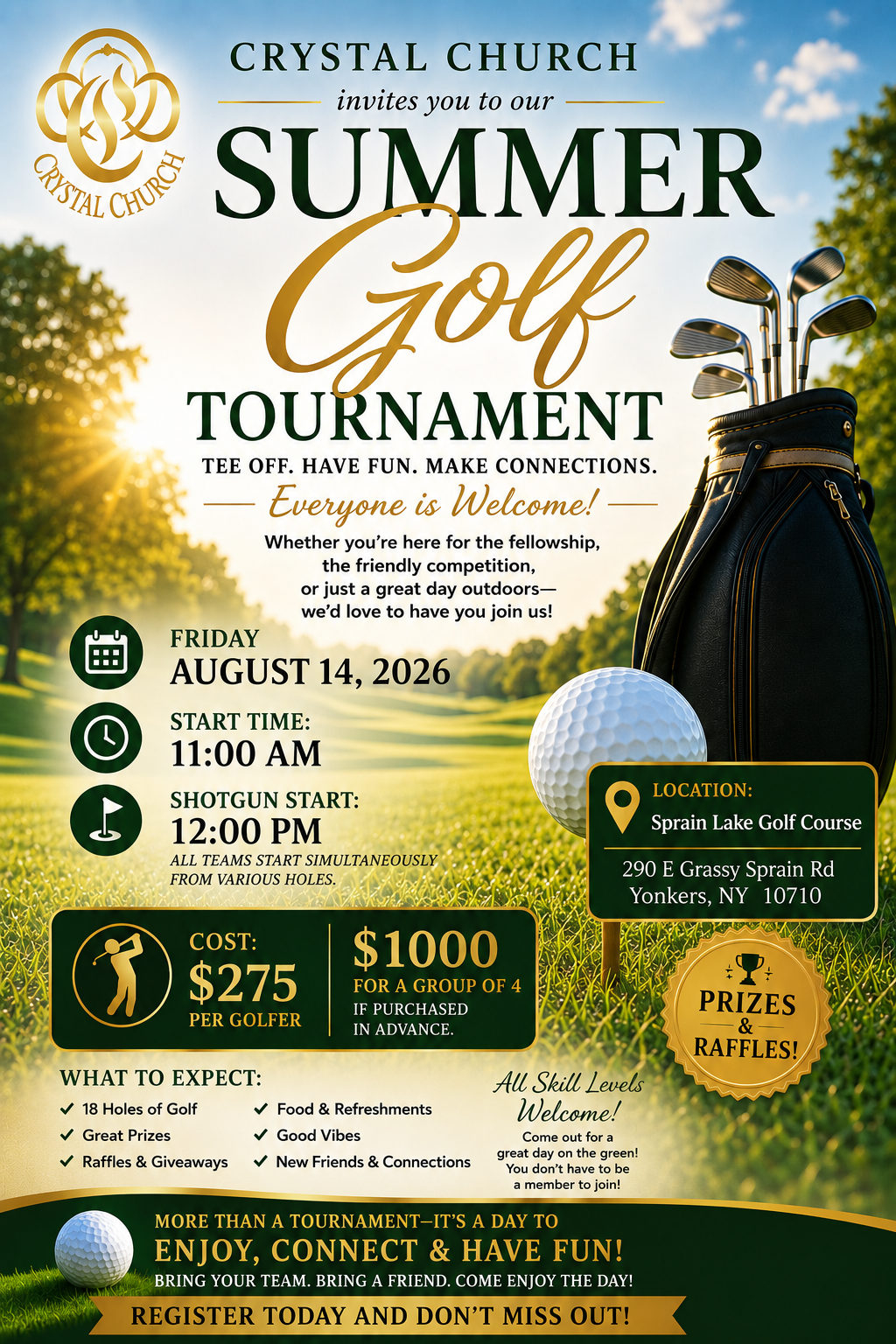 Crystal Church Summer Golf Tournament