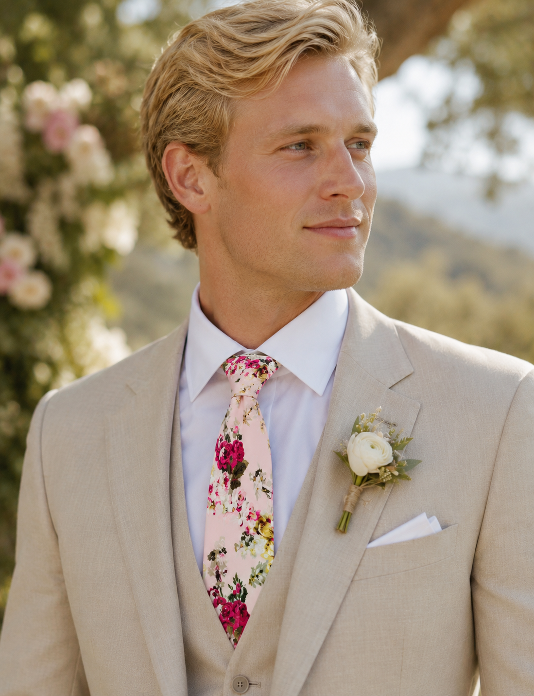Cottage Garden Floral Tie