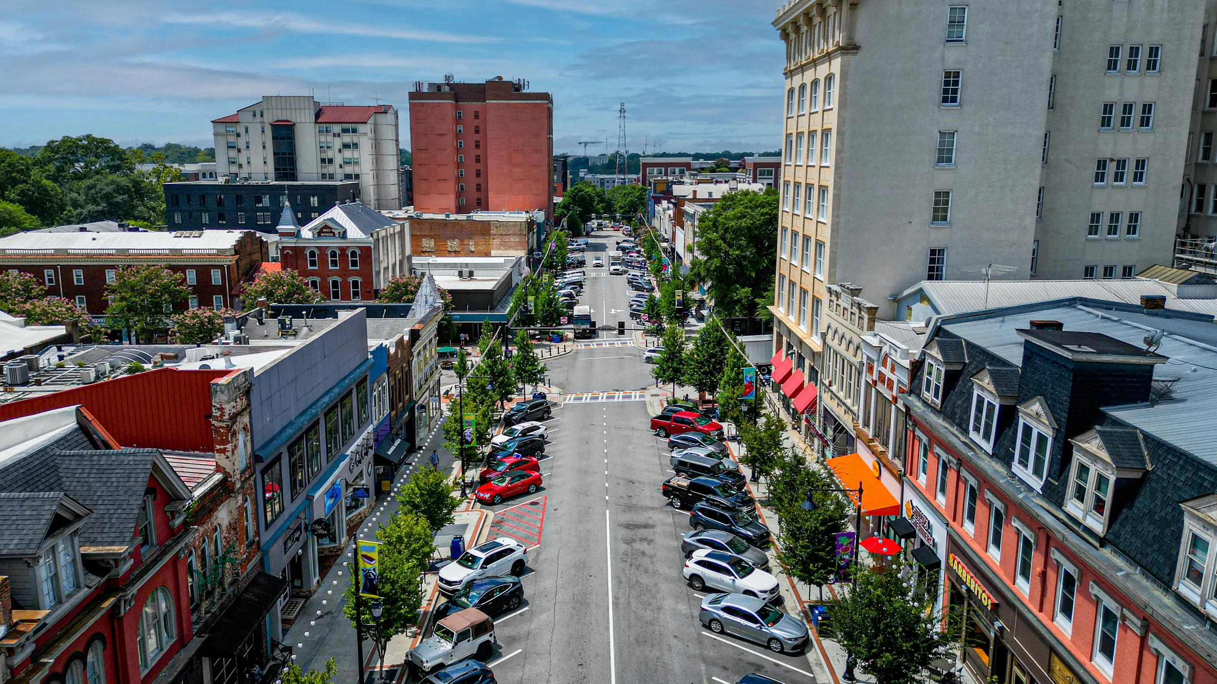 Downtown city skyline photographed professionally for real estate marketing