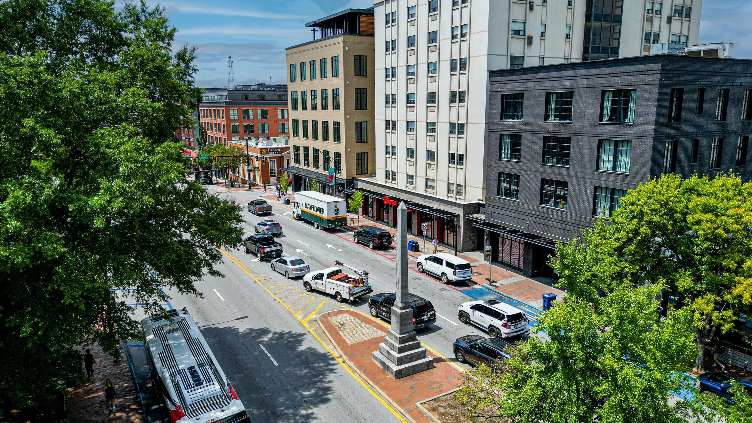 Major downtown area captured with skyline and urban architecture