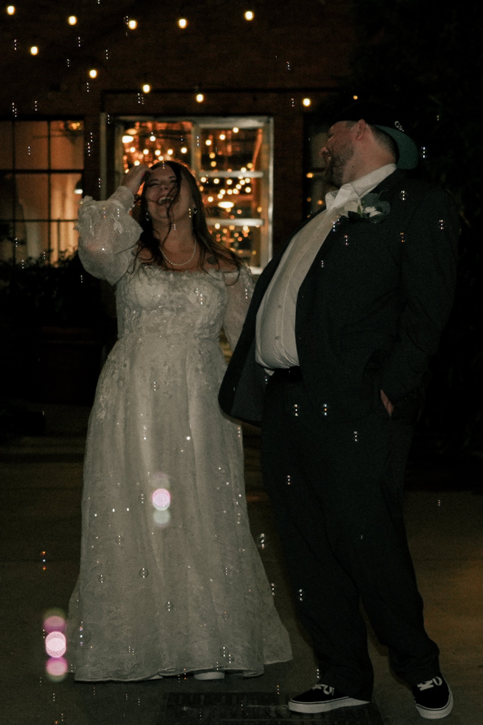 Candid wedding moment capturing laughter and emotion in Buford GA