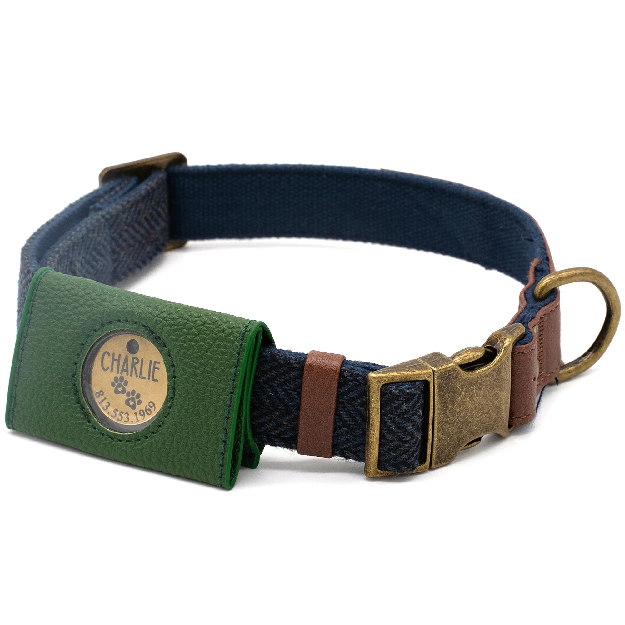 Dog collar photographed on white background for online pet store listing