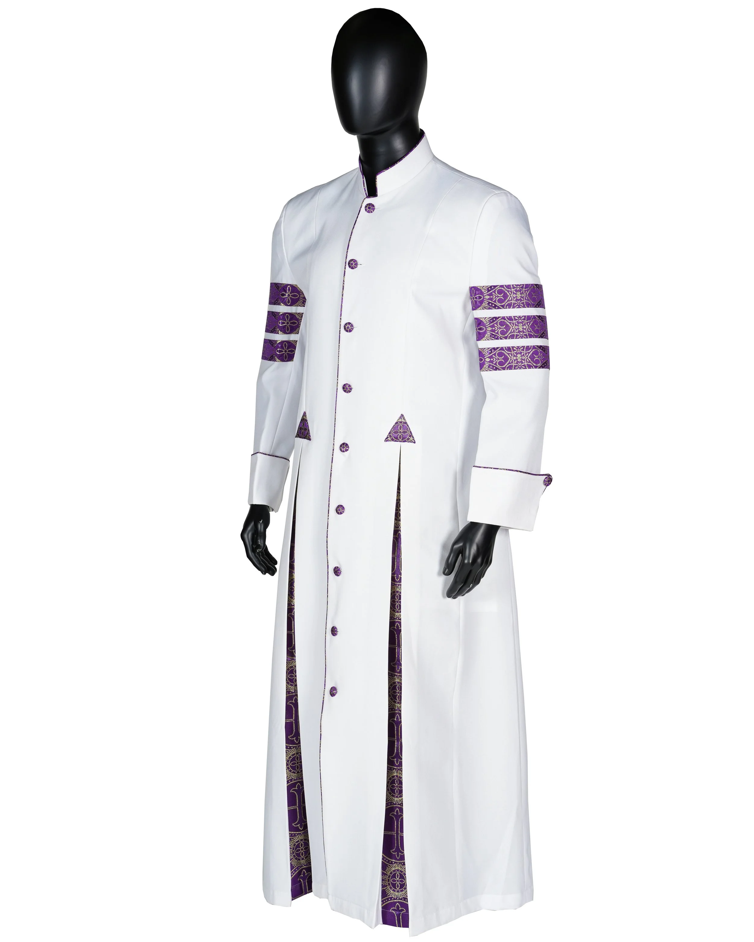 Professional product photo of clergy apparel for religious clothing e-commerce listing