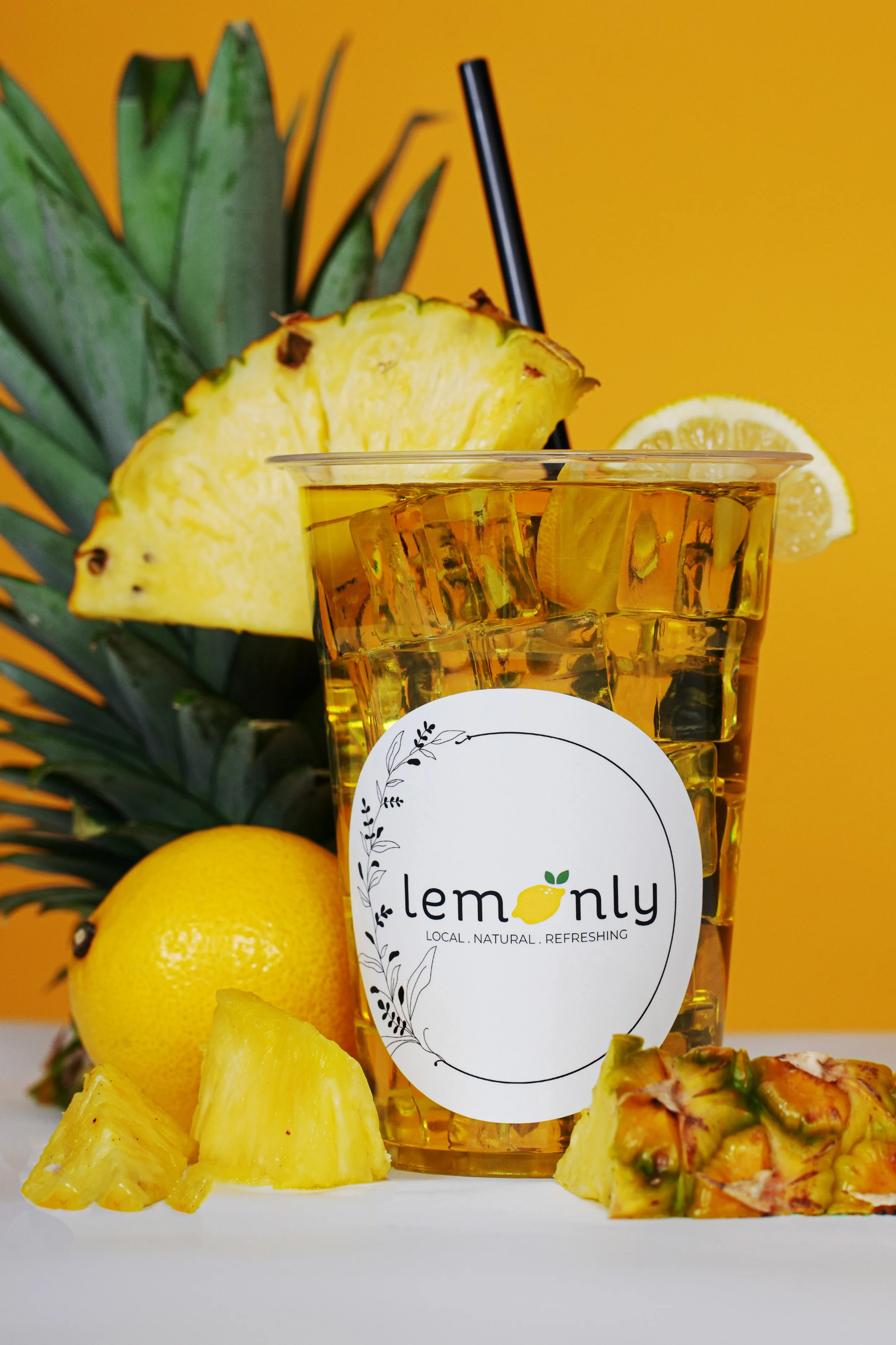 Glass of fresh lemonade photographed professionally for beverage product listing
