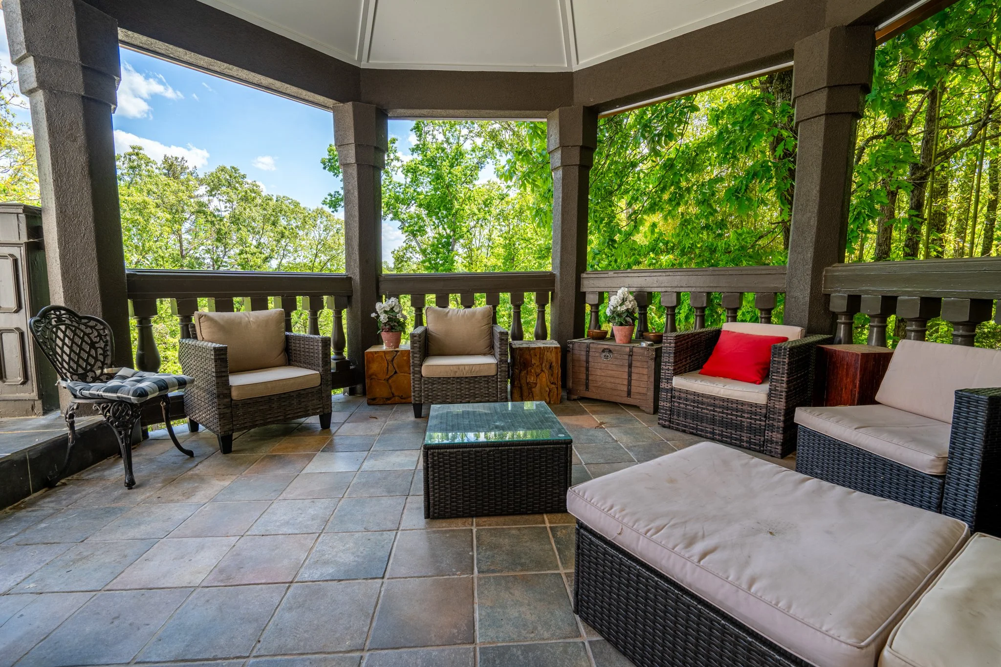 Luxury backyard photographed professionally for real estate listing in Buford GA