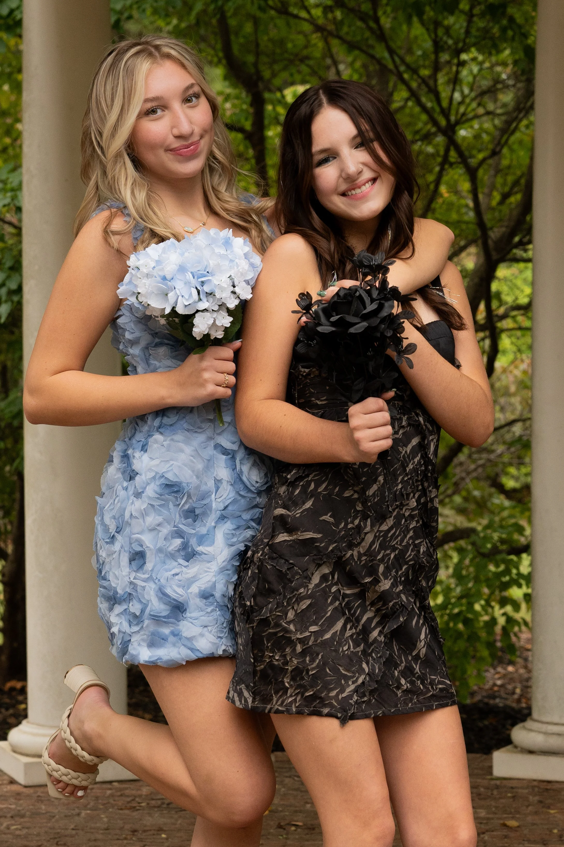 Friends Posing Together for Homecoming Photos In Buford GA