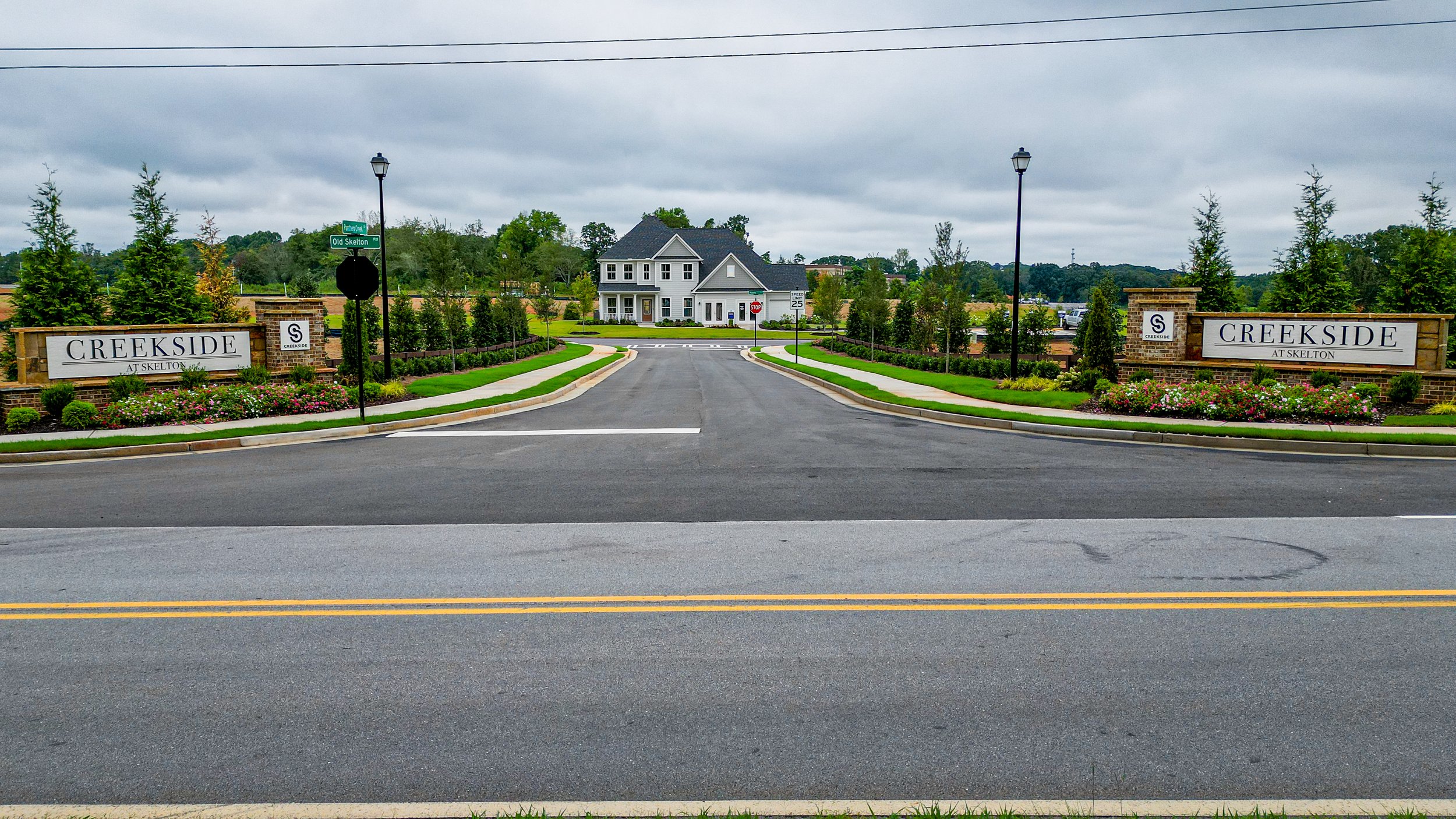 New construction home photographed with clean architectural lines in Buford GA